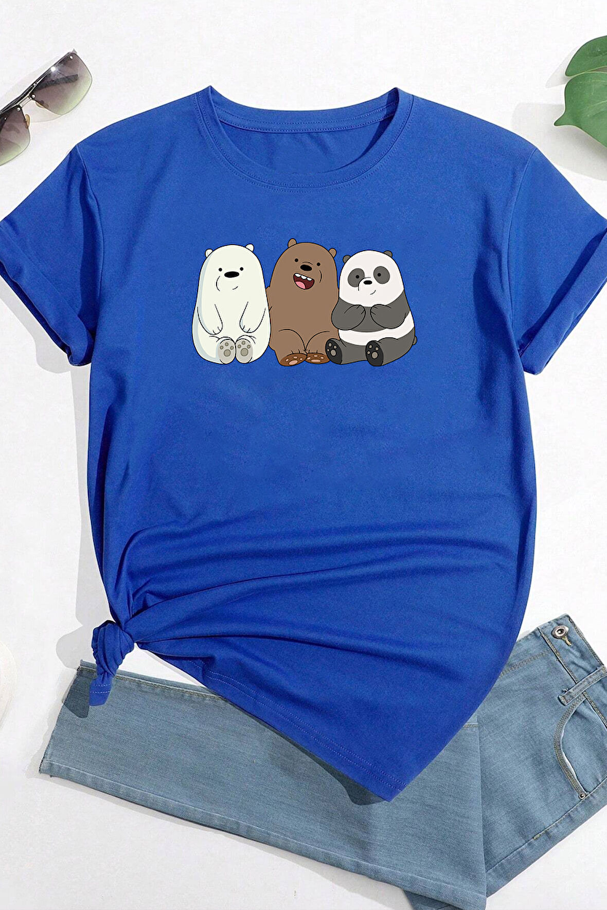 Uyguntarz Unisex Kafadar Ayılar Tasarım Tshirt