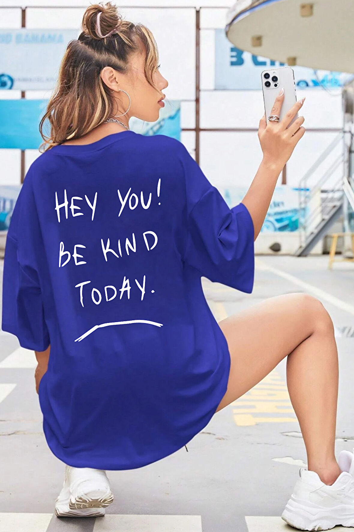 Uyguntarz Unisex Hey you Baskılı T-shirt