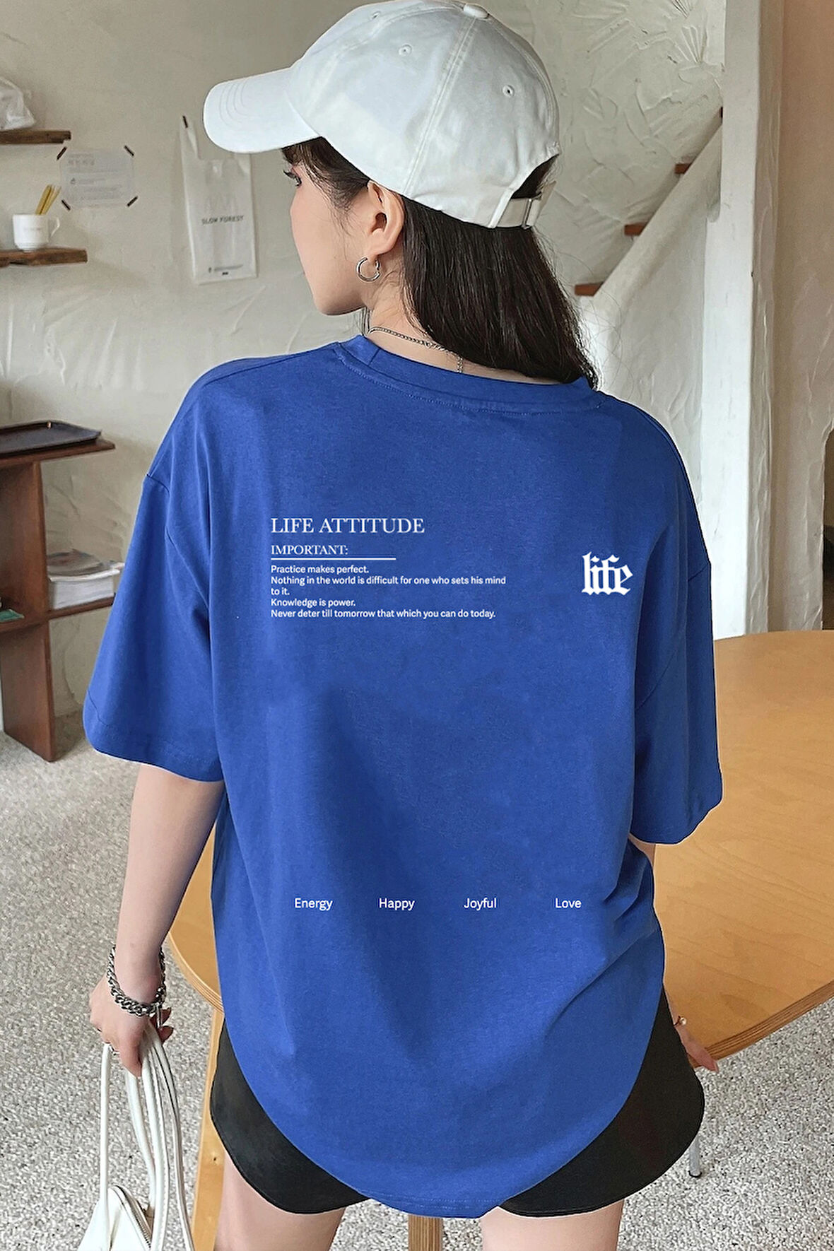 Uyguntarz Unisex Life Baskılı T-shirt