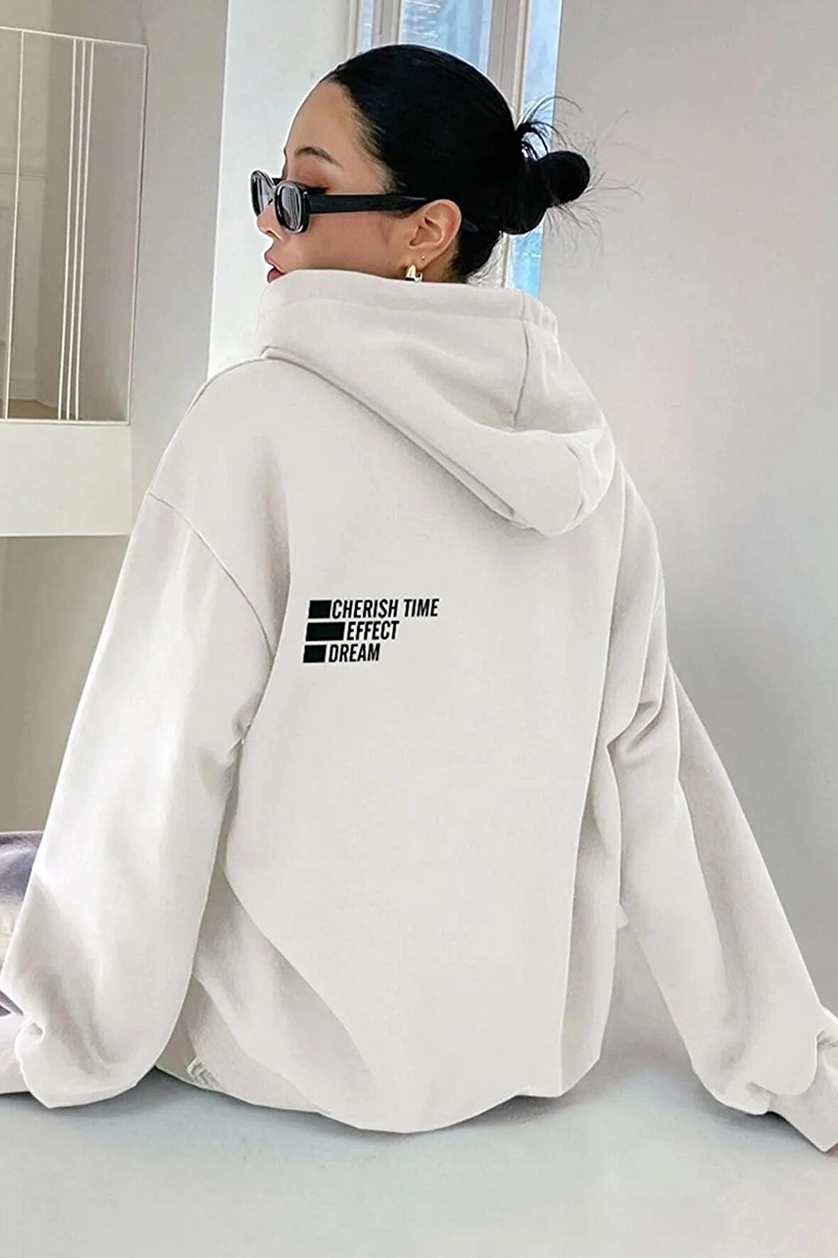 Uyguntarz Unisex Cherish Time Baskılı Sweatshirt
