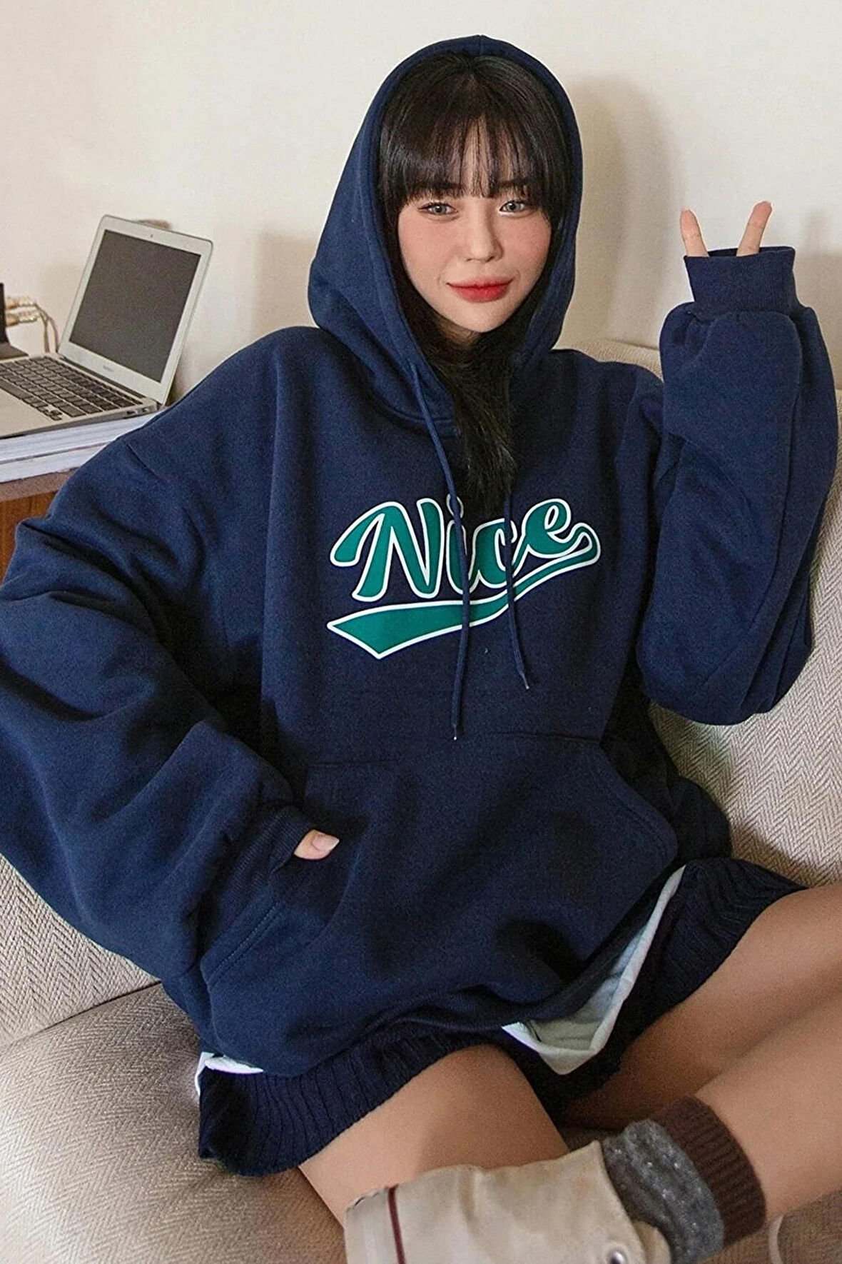 Uyguntarz Unisex Nice Baskılı Sweatshirt