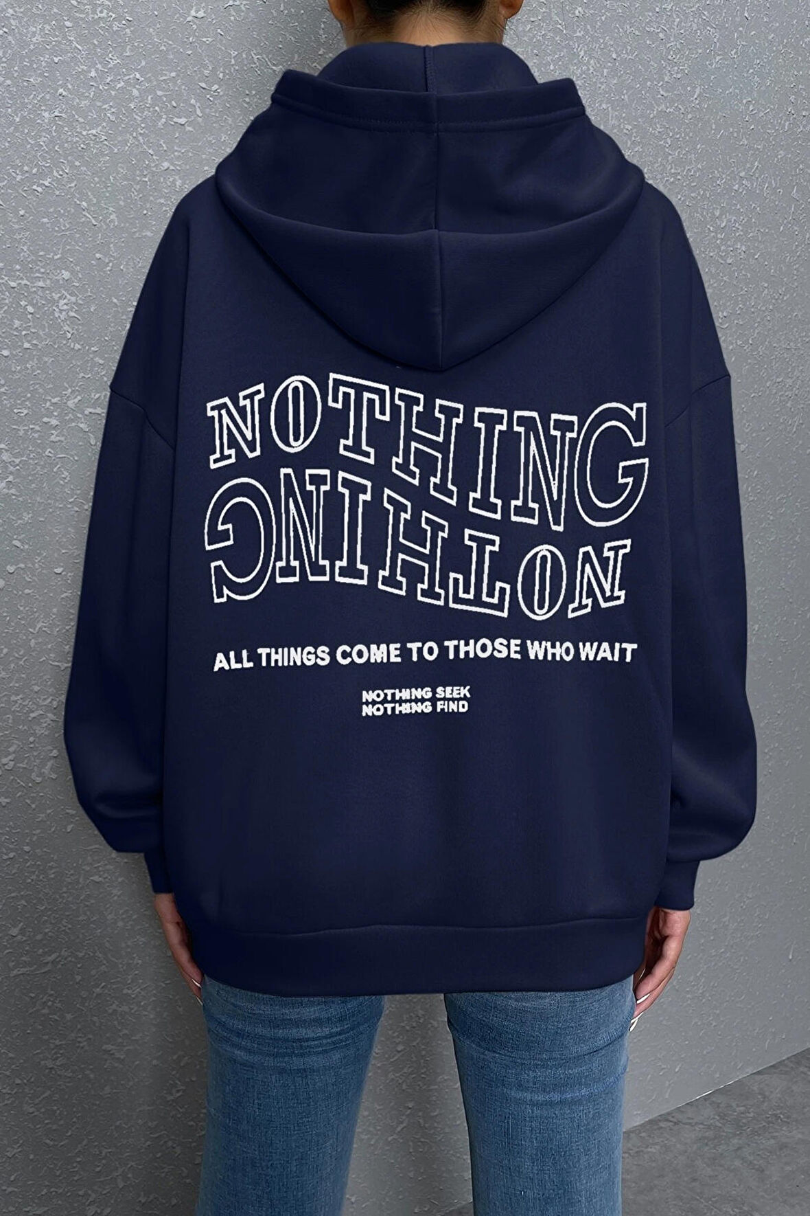Uyguntarz Unisex Nothing Baskılı Sweatshirt