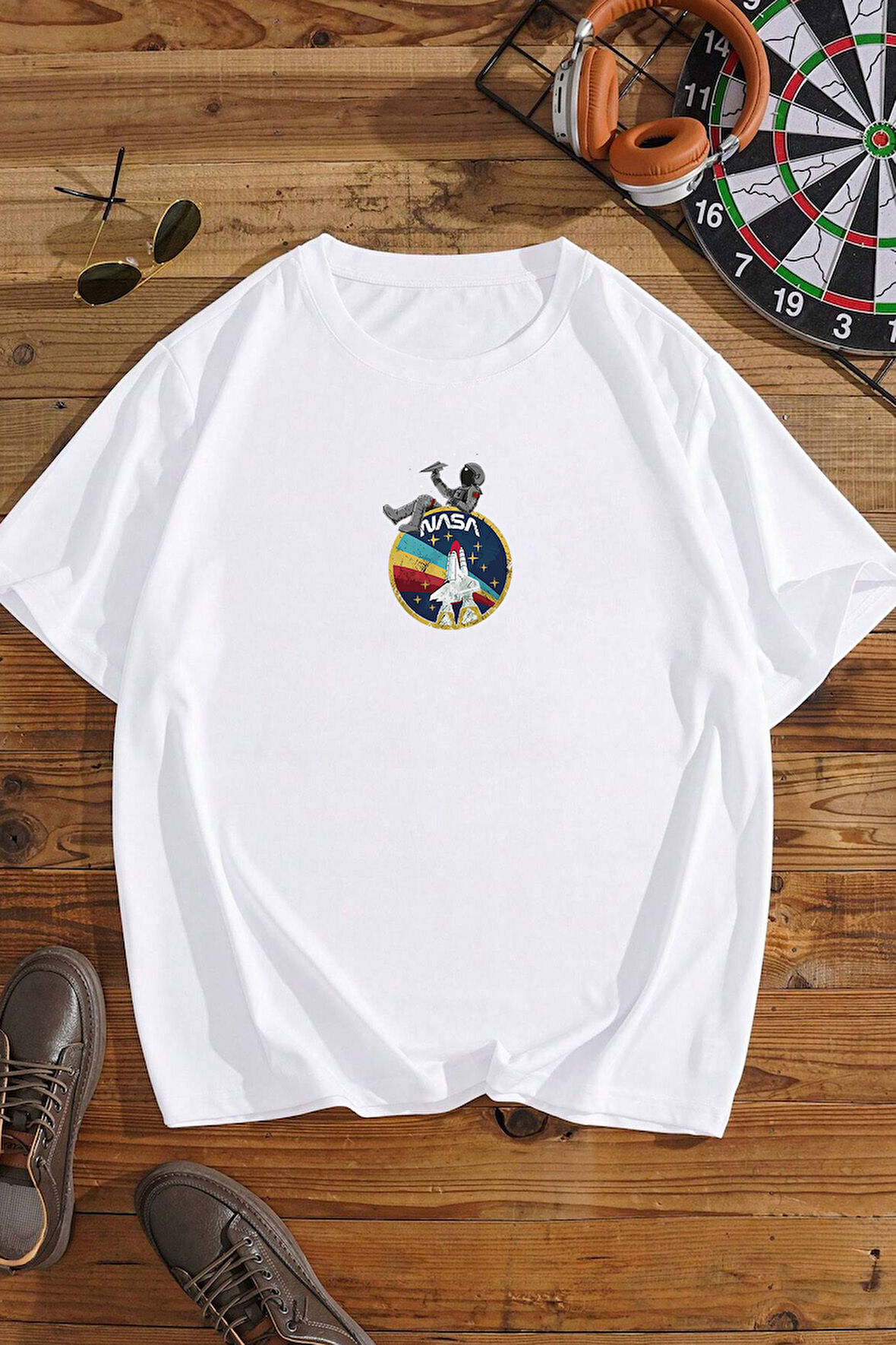 Uyguntarz Unisex Nasa Baskılı T-shirt