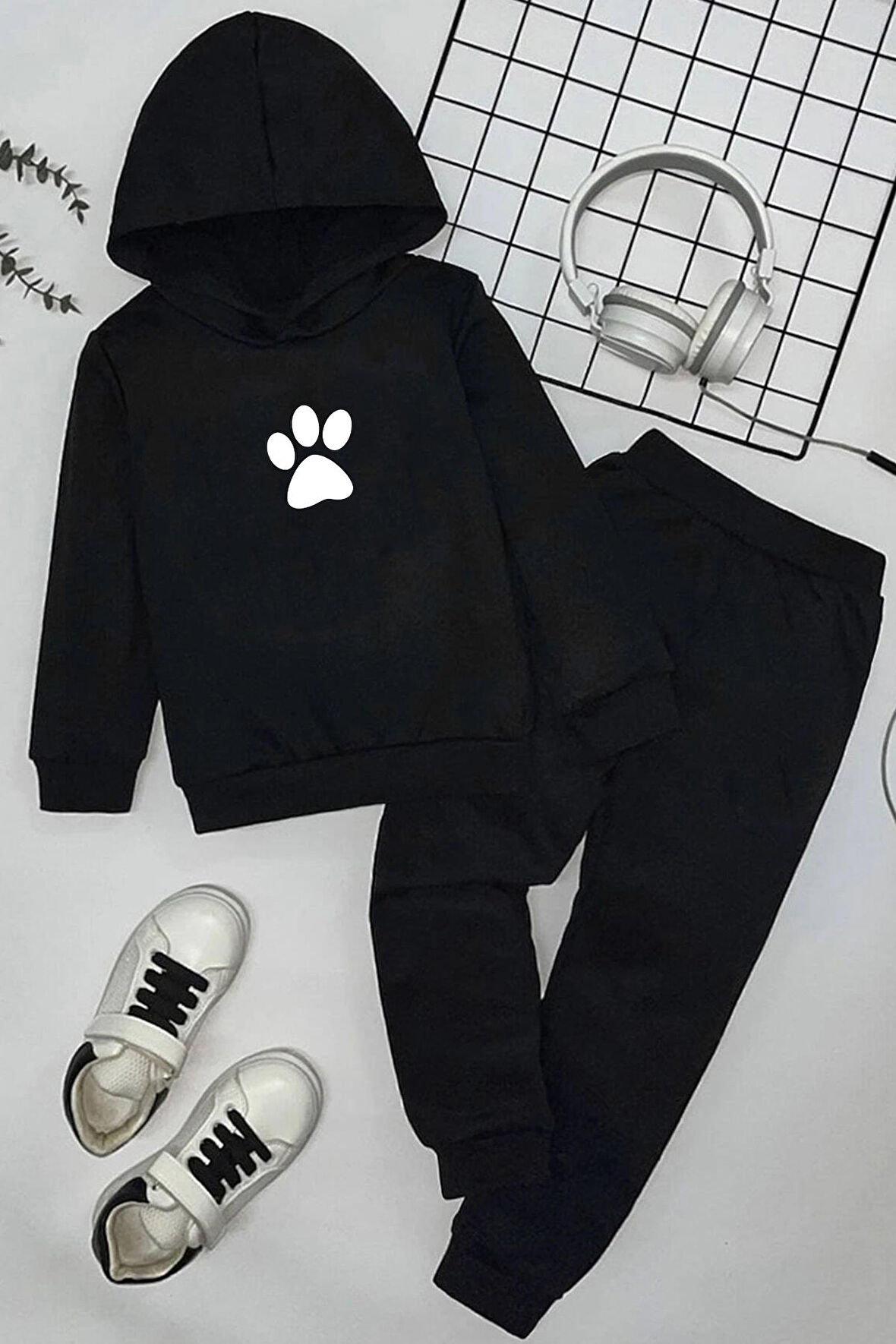 Uyguntarz Çocuk Paw Baskılı Eşofman Takımı