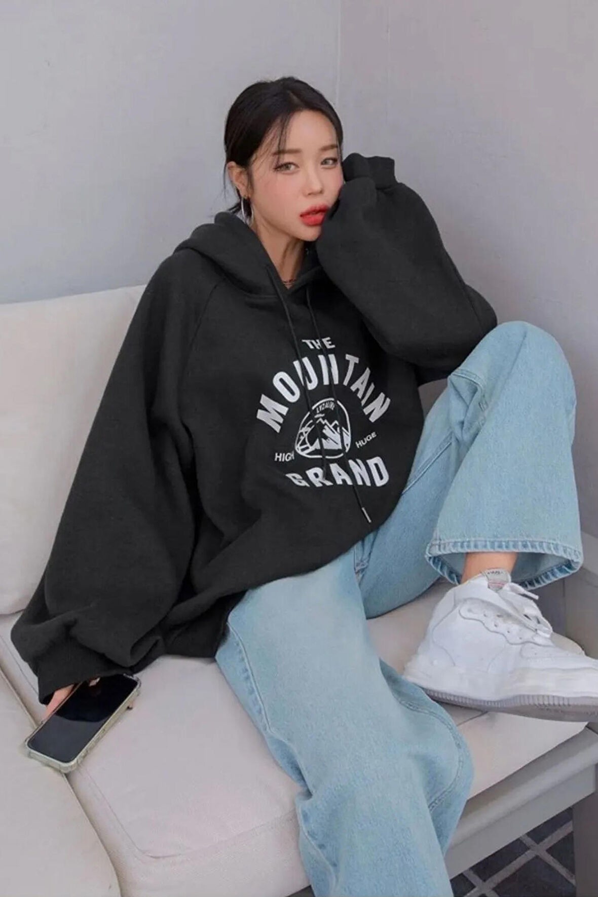 Uyguntarz Unisex The Mountain Baskılı Sweatshirt