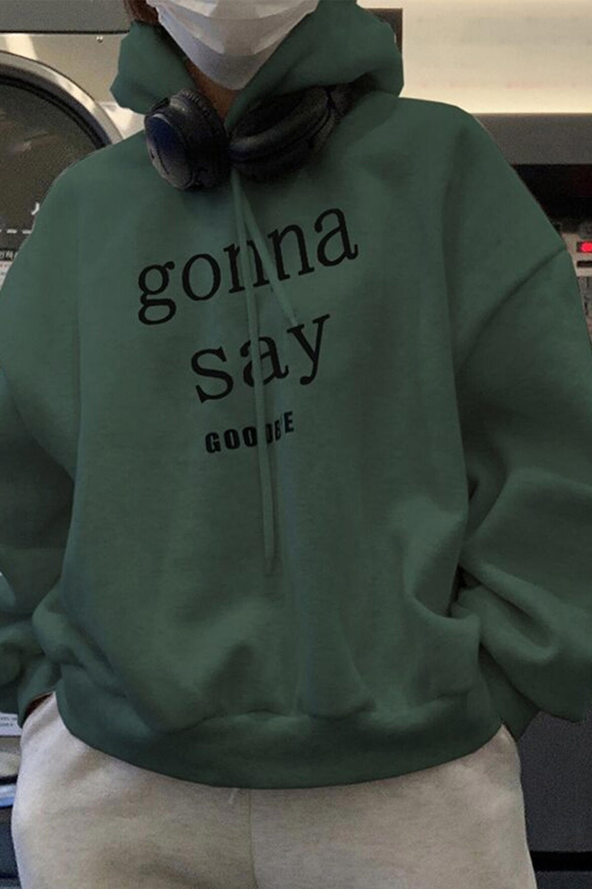 Erkek Gonna Say Baskılı Oversize Sweatshirt