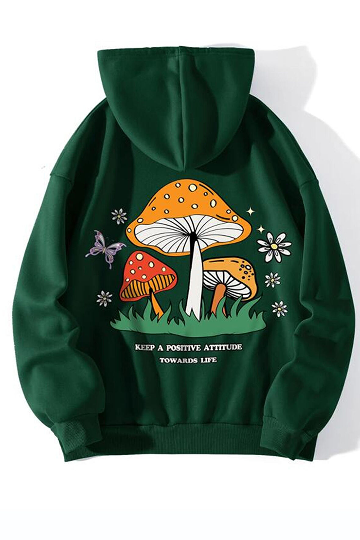 Uyguntarz Unisex Mantar Baskılı Oversize Sweatshirt