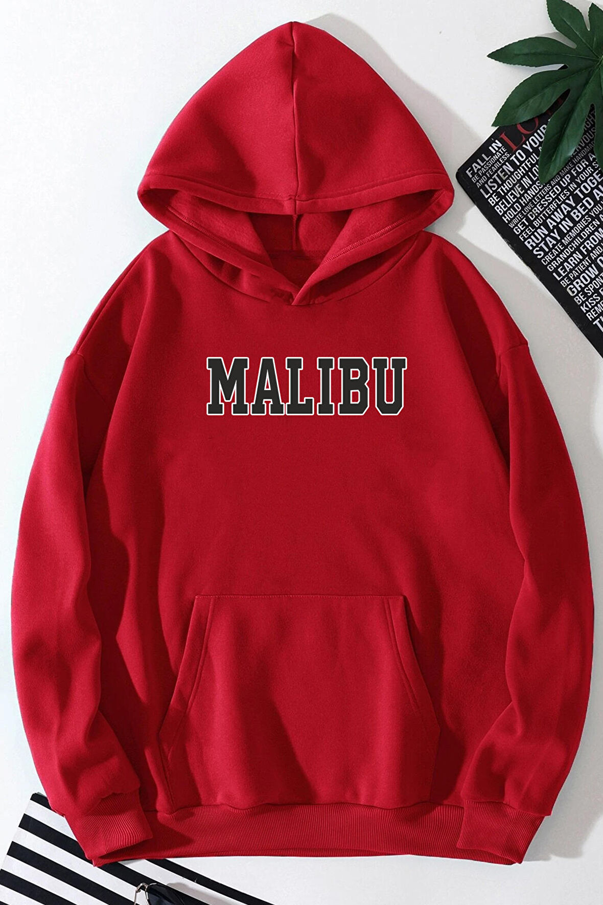 Uyguntarz Unisex Malıbu Baskılı Oversize Sweatshirt