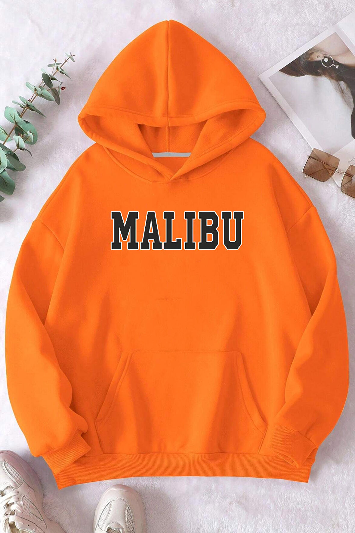 Uyguntarz Unisex Malıbu Baskılı Oversize Sweatshirt