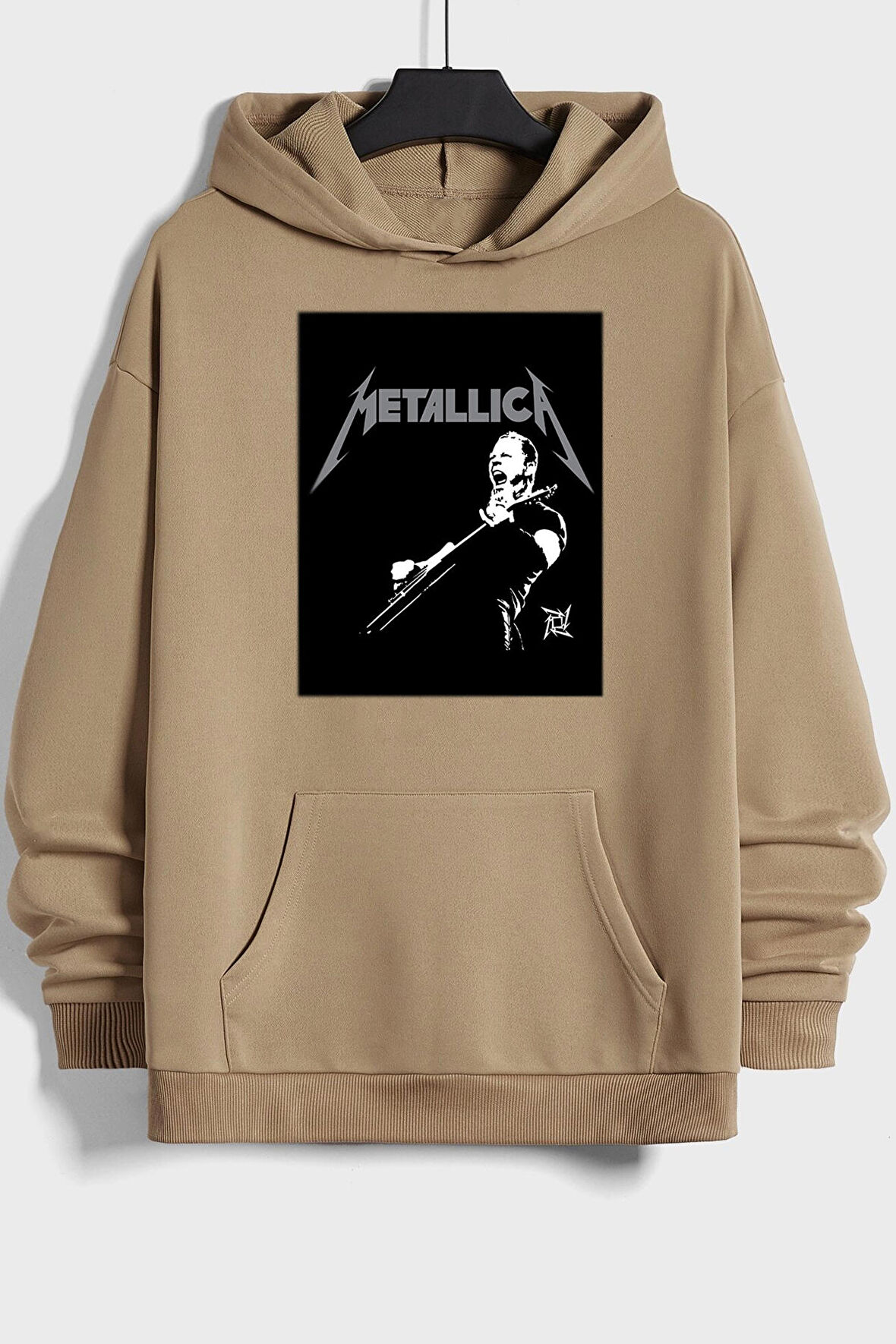 Uyguntarz Unisex Metalica Baskılı Oversize Sweatshirt