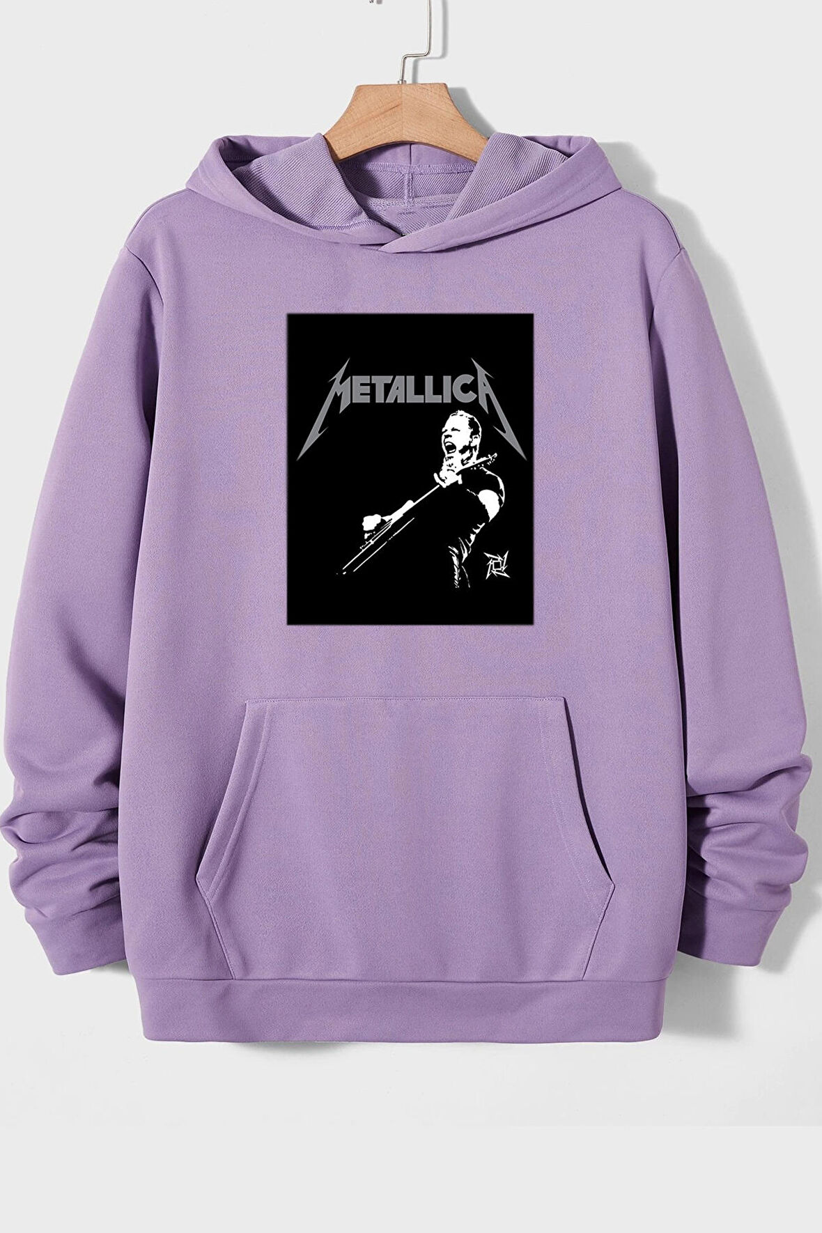 Uyguntarz Unisex Metalica Baskılı Oversize Sweatshirt