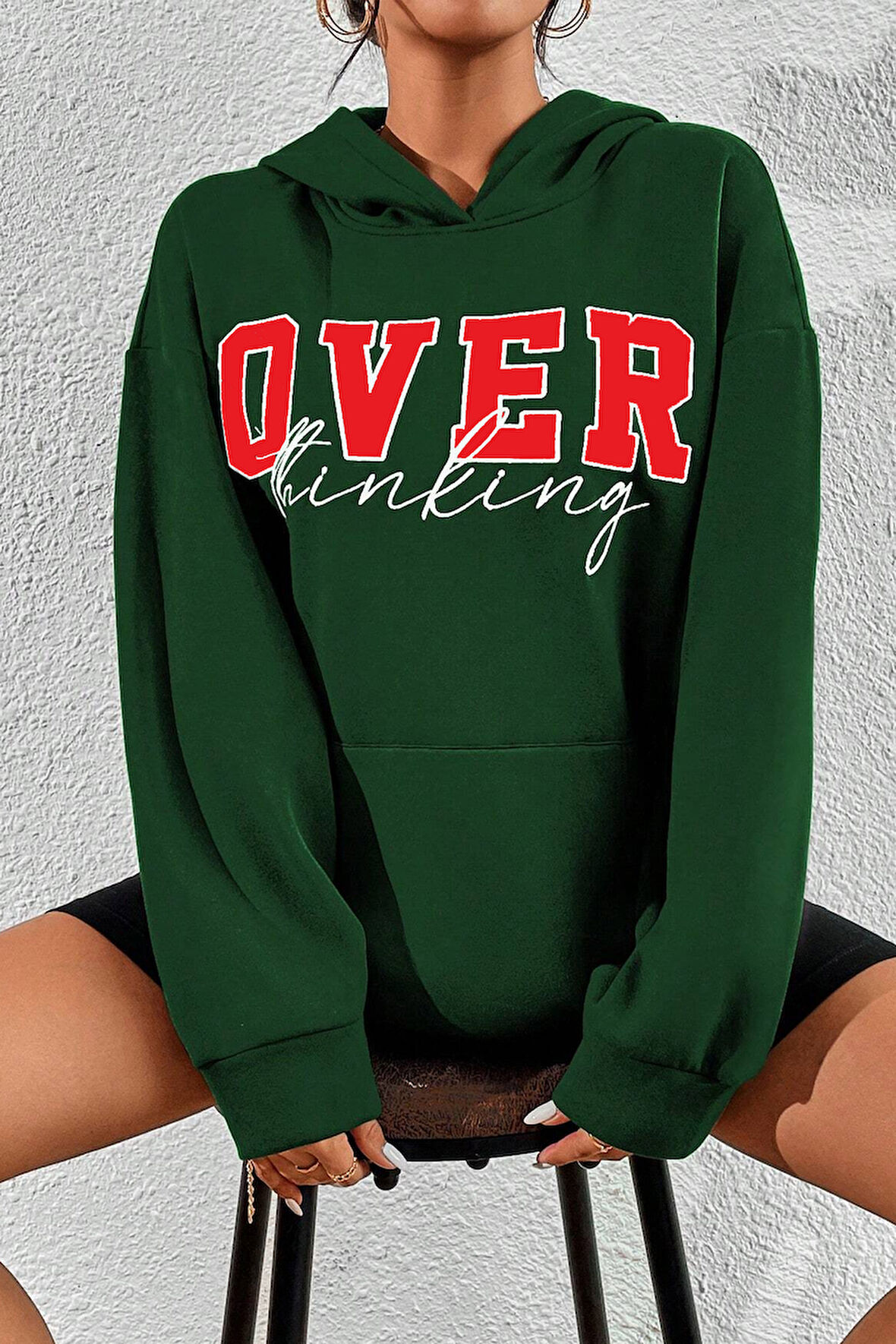 Uyguntarz Unisex Over Thinking Baskılı Sweatshirt