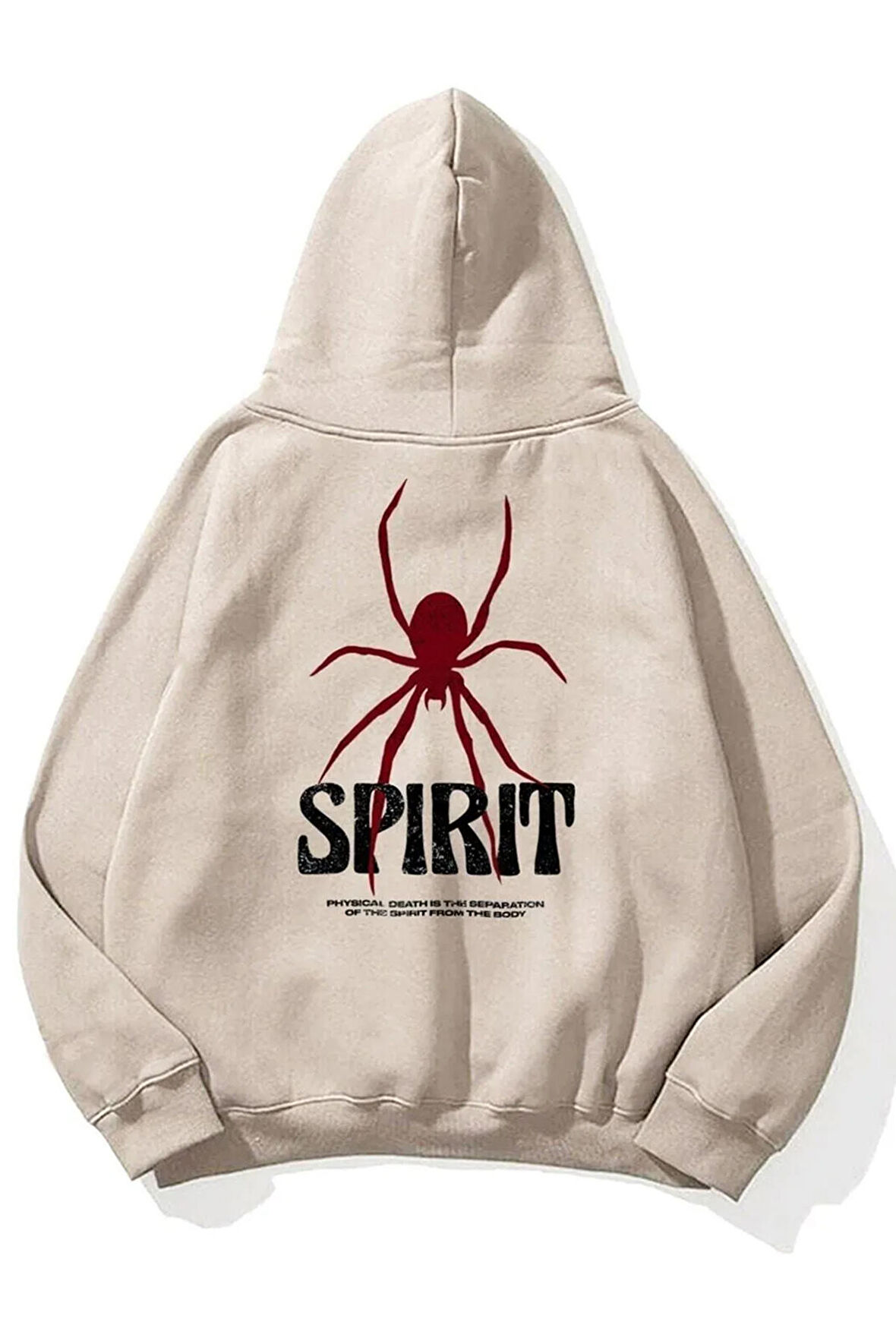 Unisex Spirit Örümcek Sırt Baskılı Oversize Sweatshirt