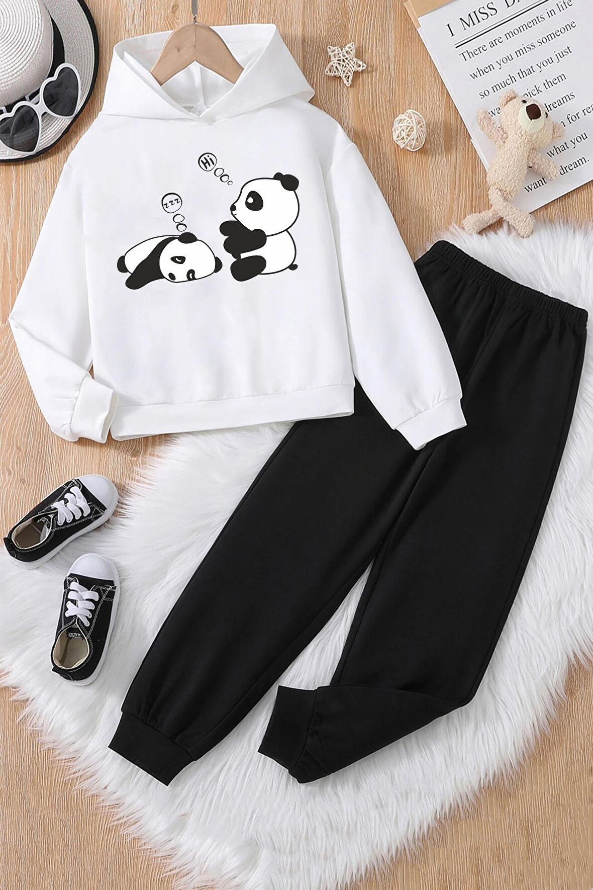 Uyguntarz Çocuk Sleep Panda Baskılı Eşofman Takımı