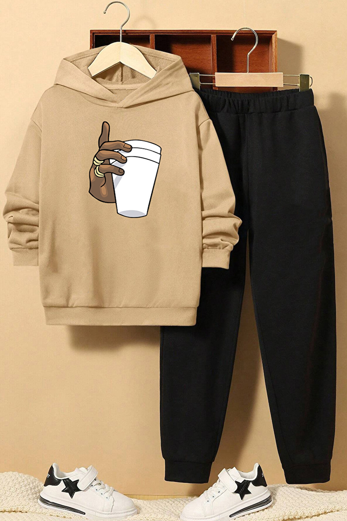 Uyguntarz Çocuk Tupac Coffee Eşofman Takımı