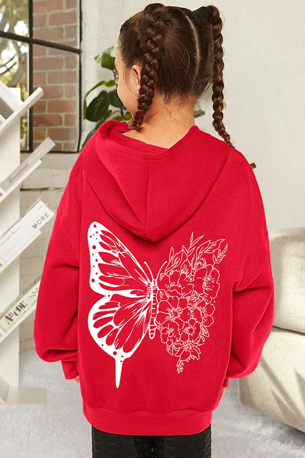 Uyguntarz Çocuk Drawing Butterflies Baskılı Sweatshirt