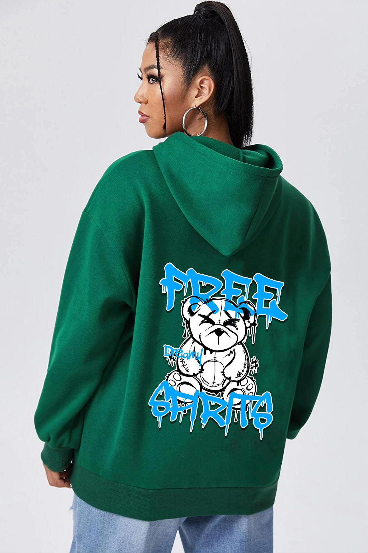 Uyguntarz Free Grafiti Sırt Baskılı Sweatshirt