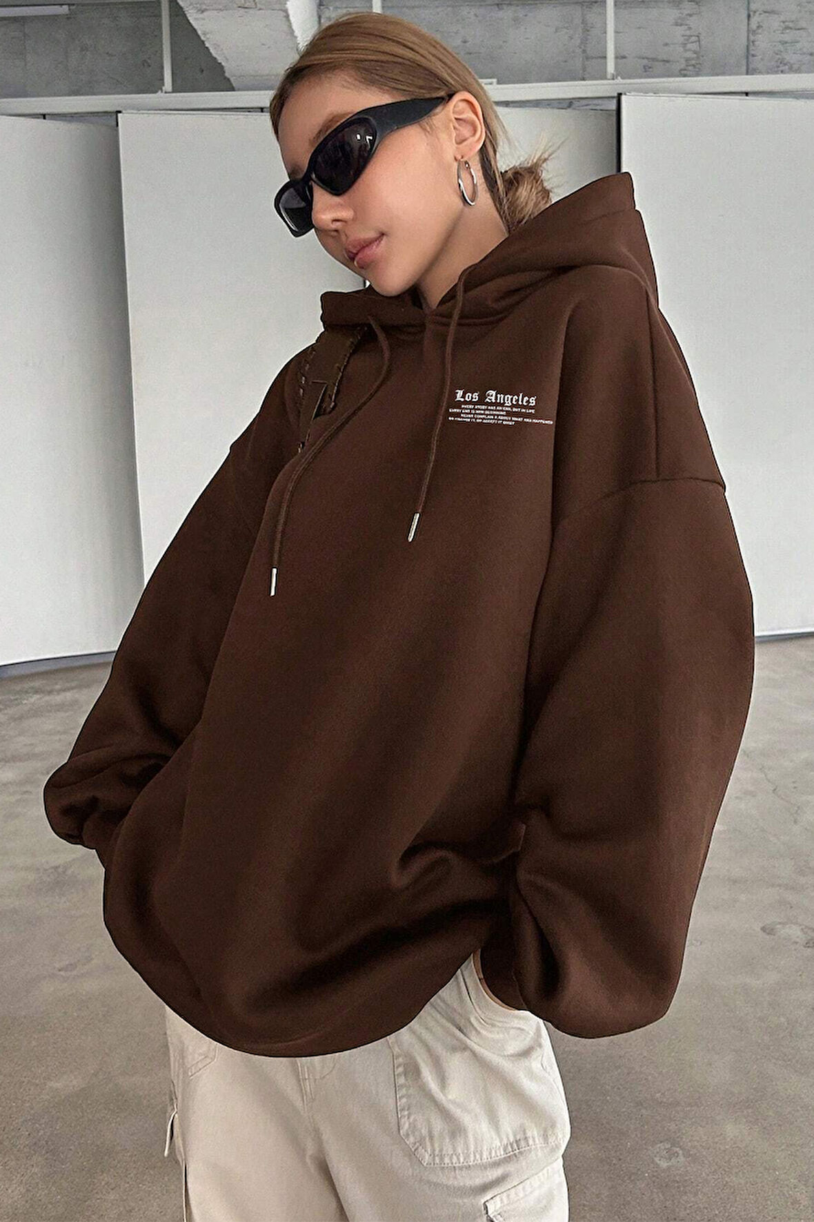 Uyguntarz Los Angles Baskılı Sweatshirt