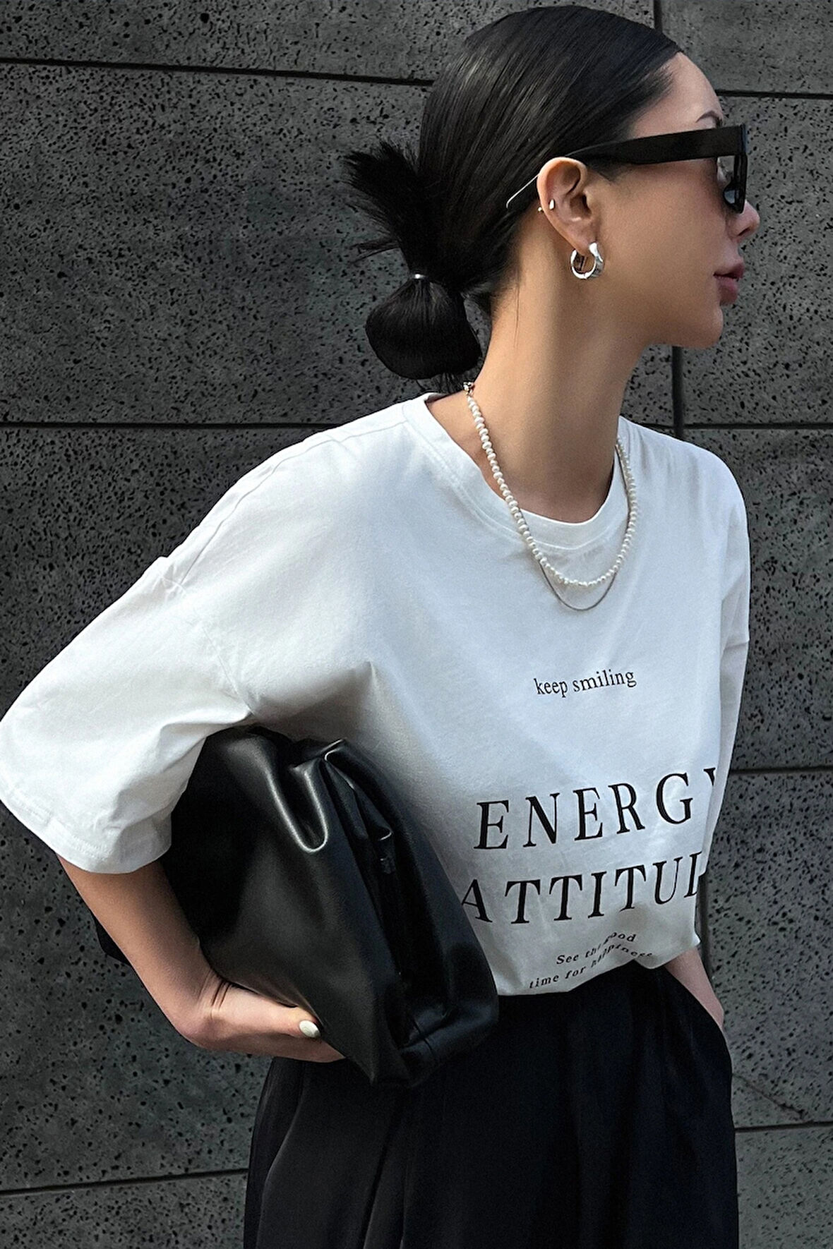 Uyguntarz Unisex Energy Baskılı Tasarım Tshirt