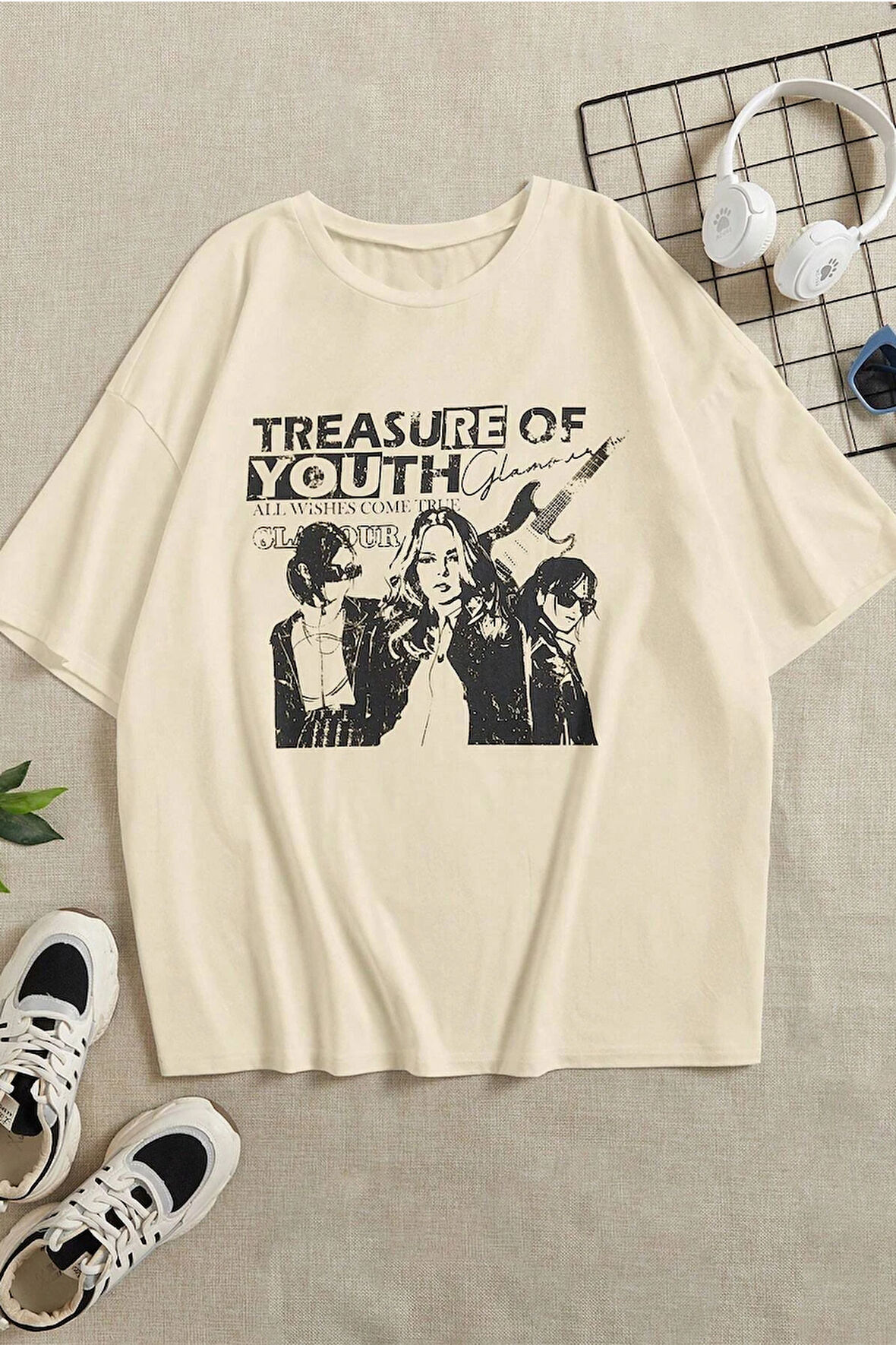 Uyguntarz Unisex Treasure Of Youth Baskılı Tasarım Tshirt