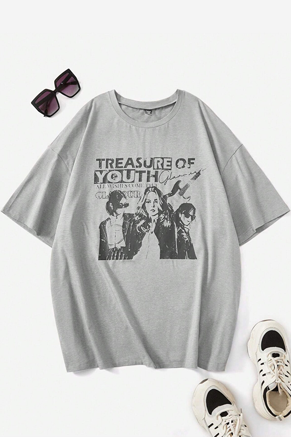 Uyguntarz Unisex Treasure Of Youth Baskılı Tasarım Tshirt
