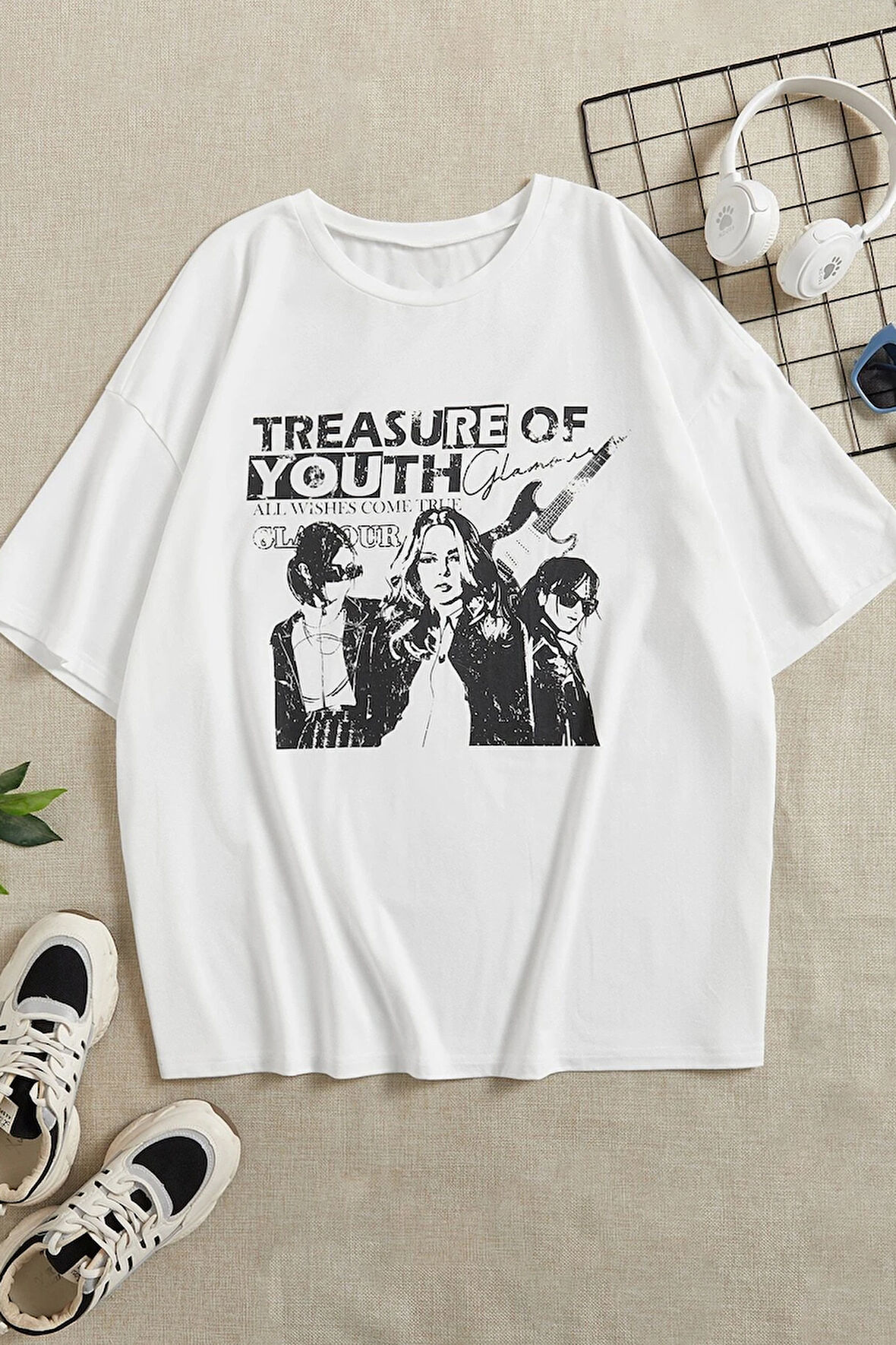 Unisex Treasure Of Youth Baskılı Tasarım Tshirt