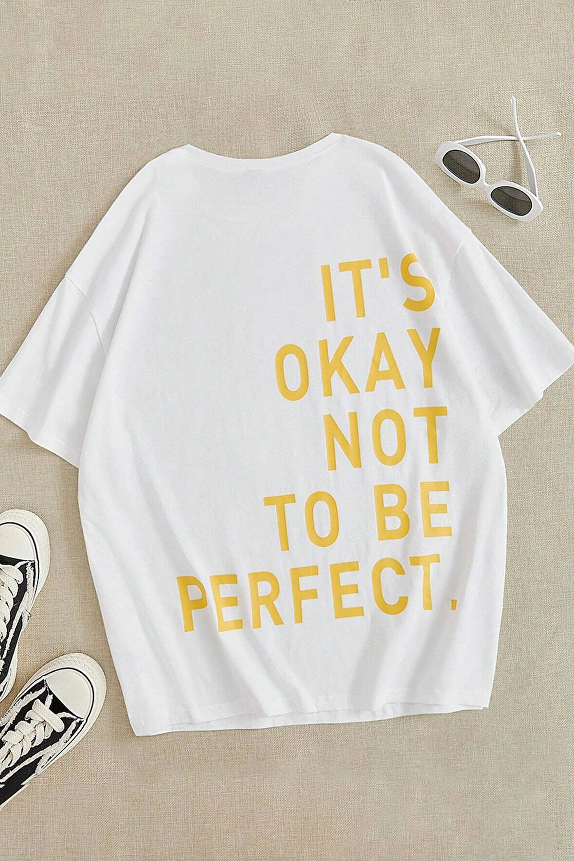 Uyguntarz Unisex It's Okay Baskılı Tasarım Tshirt