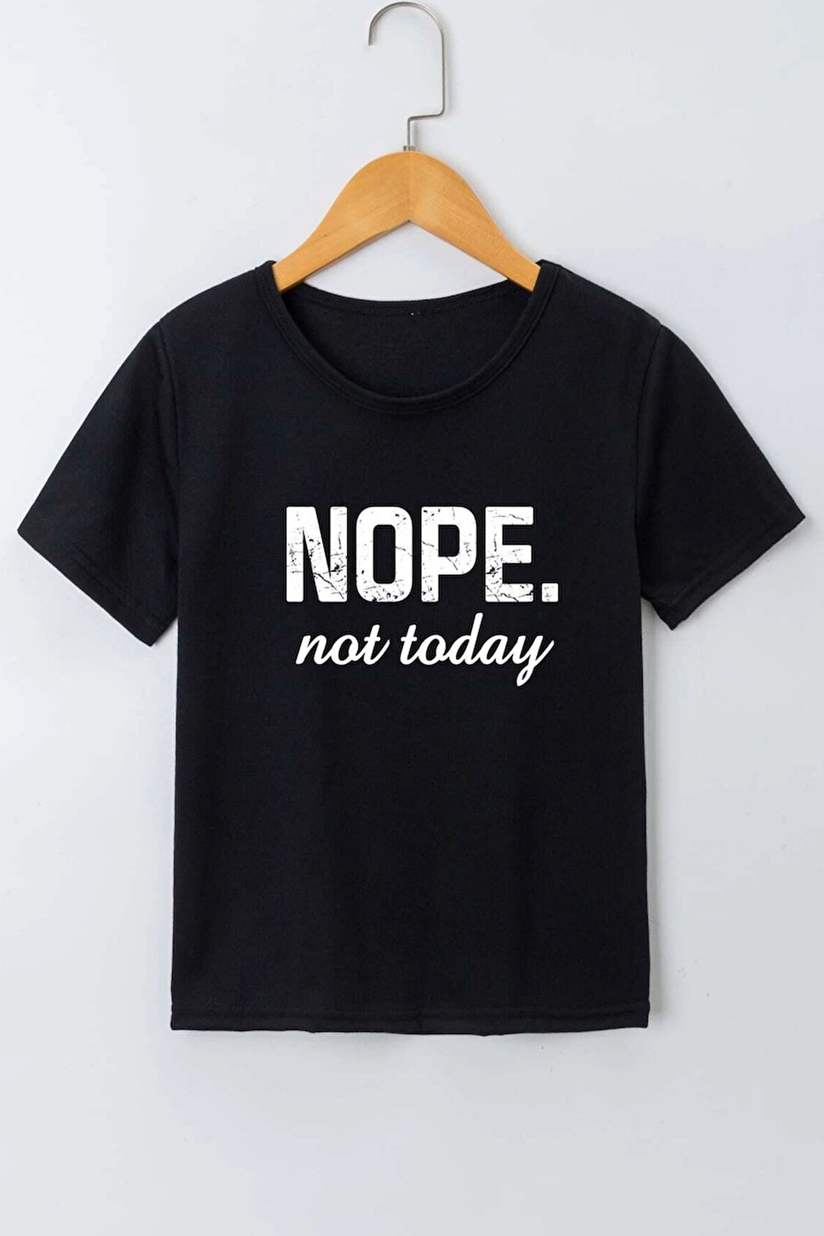 Çocuk Nope Baskılı Pamuklu Tshirt