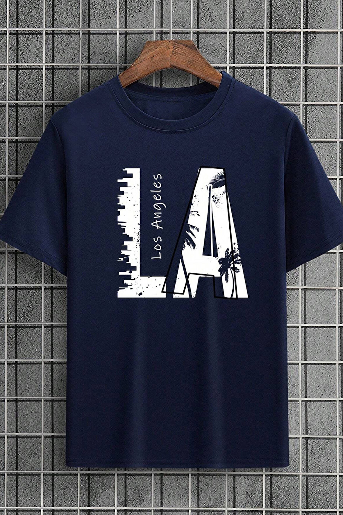 Uyguntarz Unisex Los Angles Baskılı Tasarım Tshirt