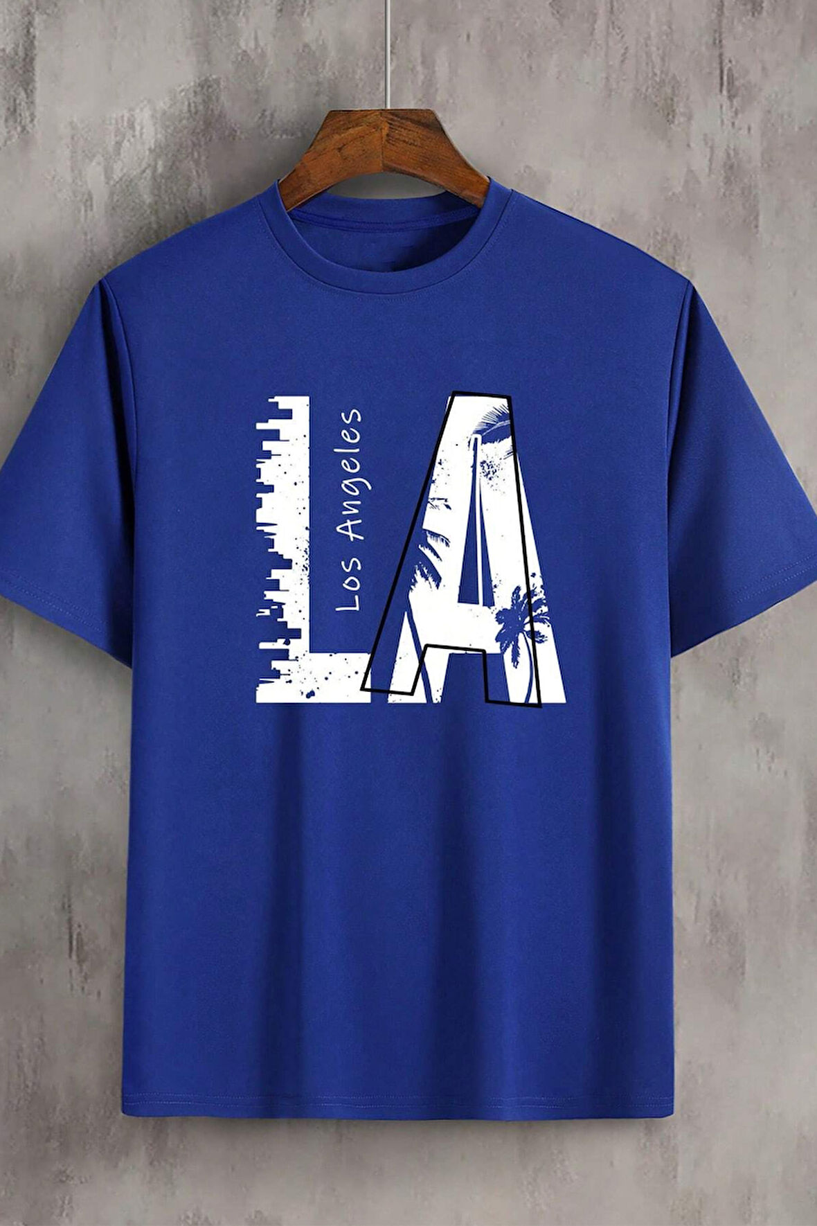 Uyguntarz Unisex Los Angles Baskılı Tasarım Tshirt