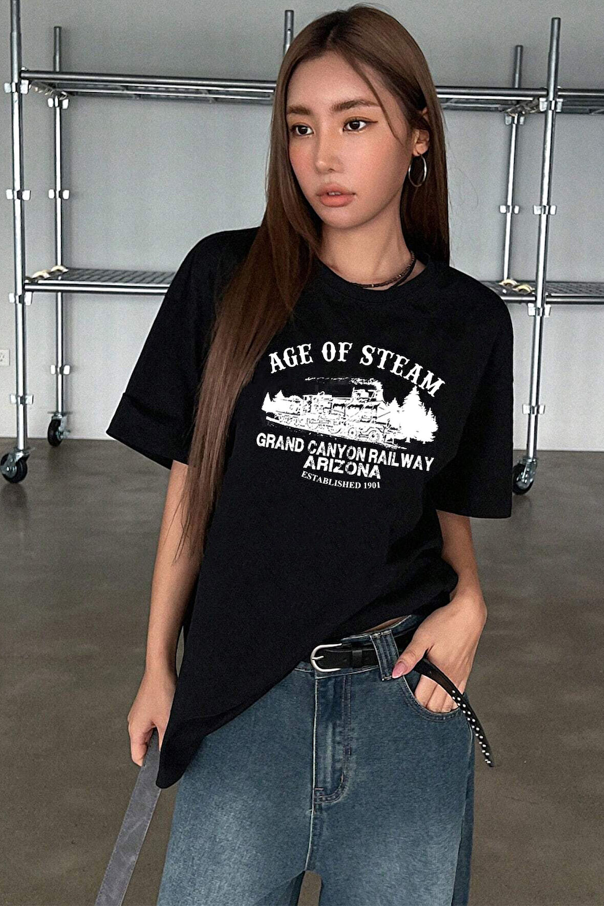 Uyguntarz Unisex Age Of Steam Baskılı Tasarım Tshirt