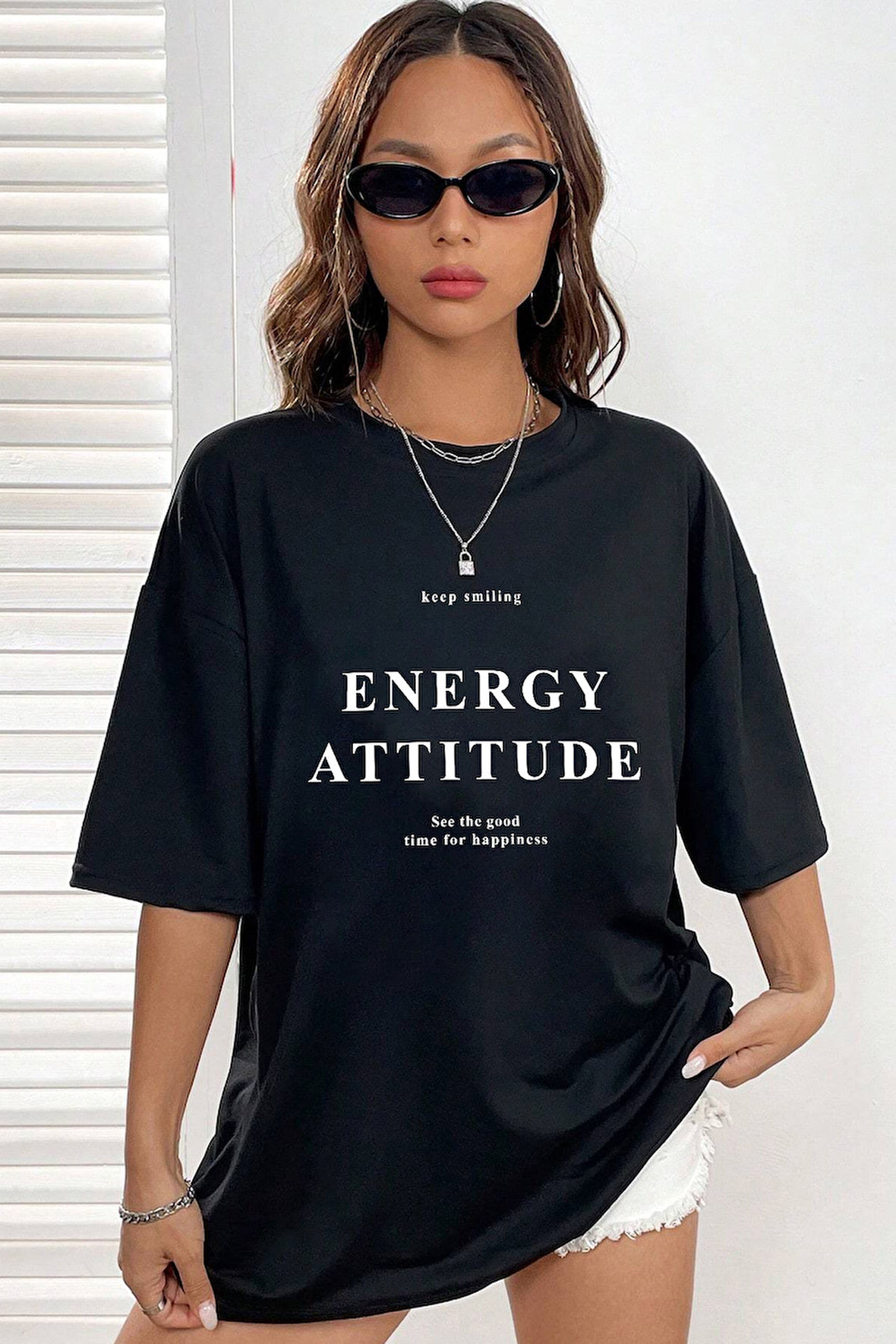 Uyguntarz Unisex Energy Baskılı Tasarım Tshirt