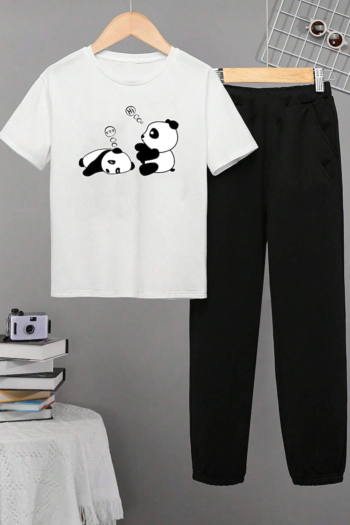 Uyguntarz Çocuk Sleep Panda Alt - Üst Eşofman Takımı