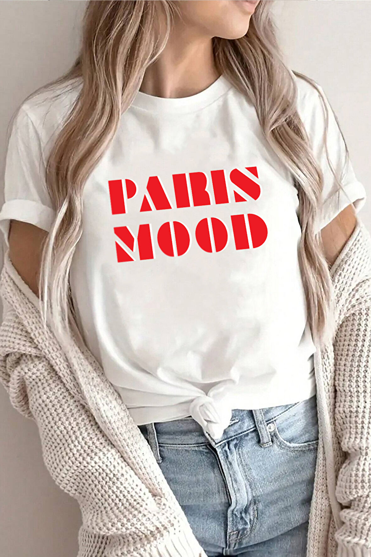 Uyguntarz Unisex Paris Mood Baskılı Tasarım Tshirt