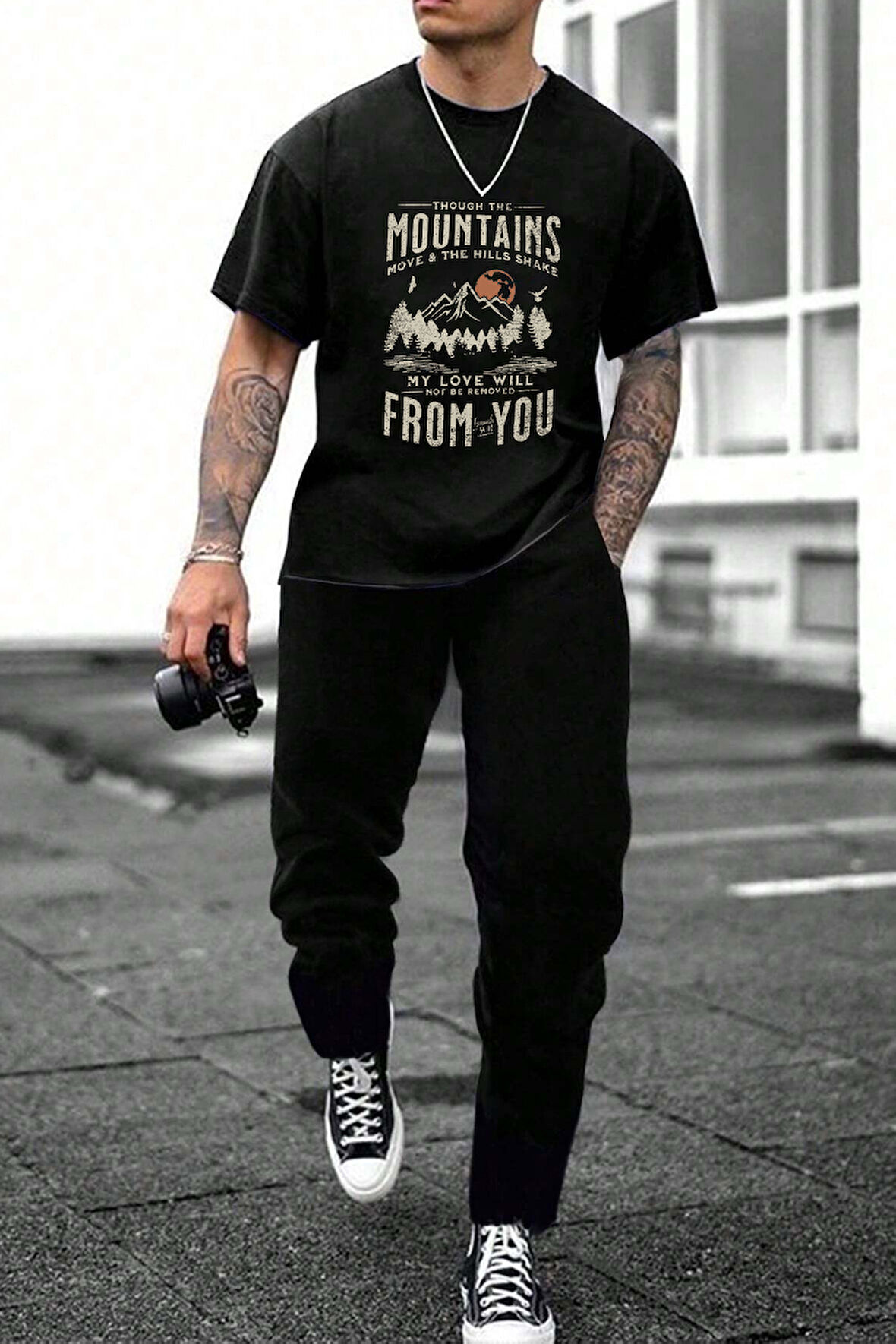 Uyguntarz Unisex  Mountains 2'li Eşofman Takımı