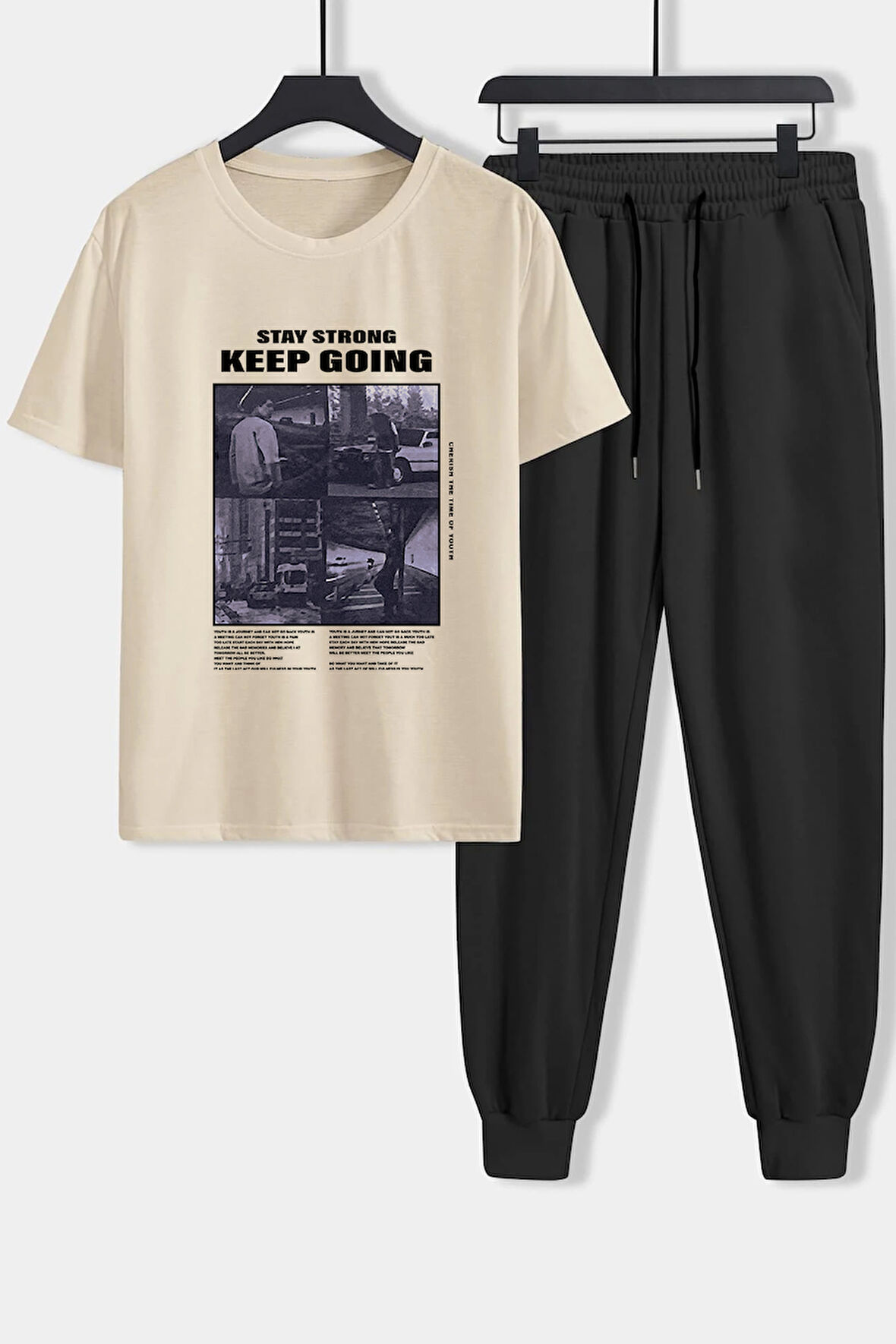 Uyguntarz Unisex  Keep Going 2'li Eşofman Takımı