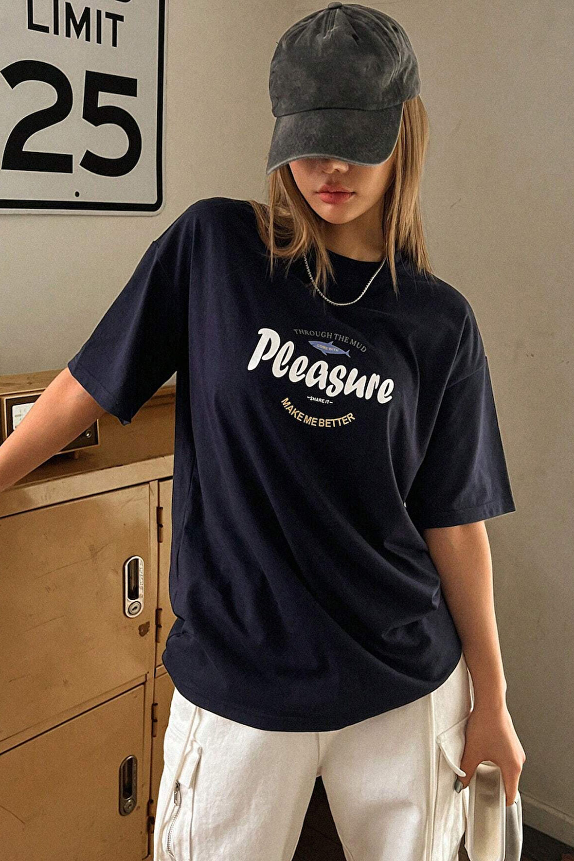 Uyguntarz Unisex Pleasure Baskılı Oversize Tshirt