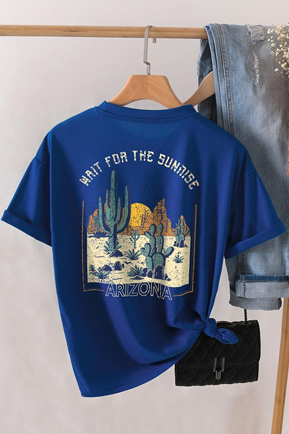 Uyguntarz Unisex Arizona Baskılı Oversize Tshirt