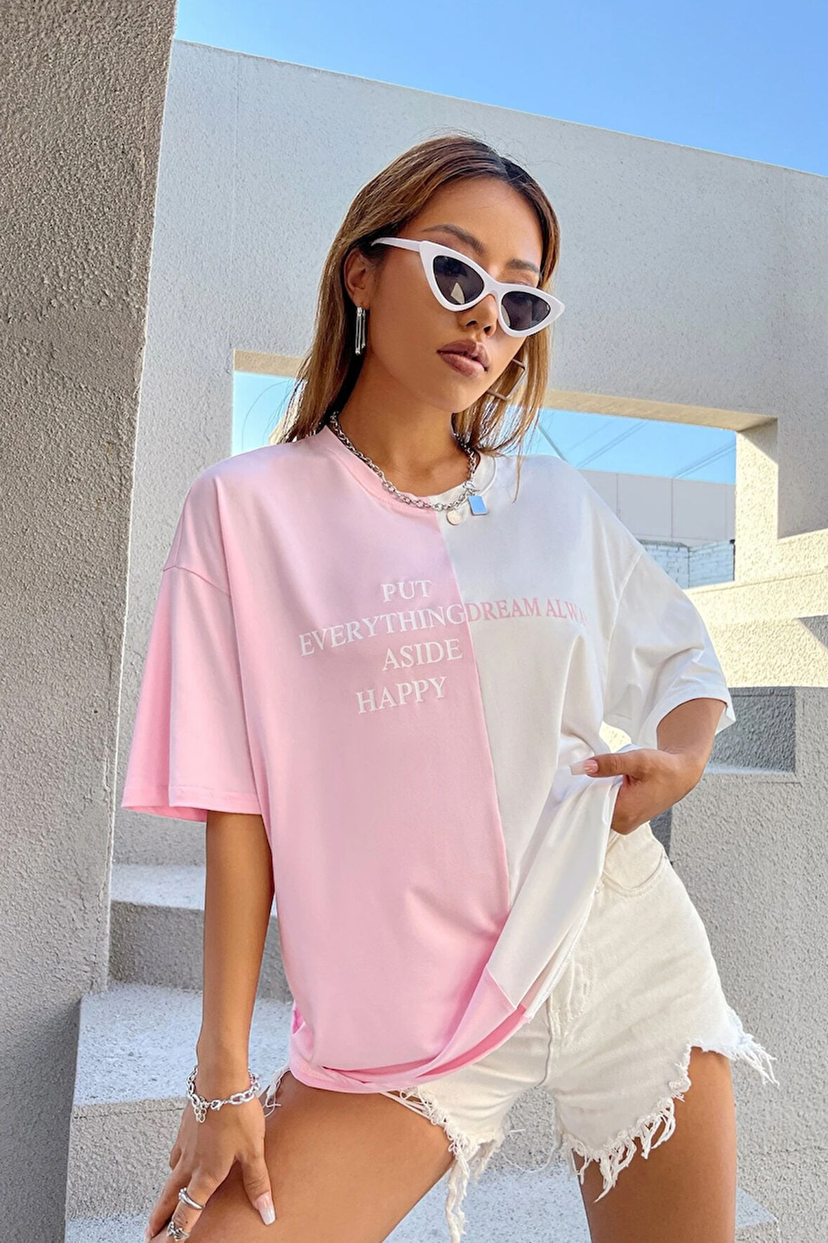 Uyguntarz Unisex Everything Baskılı Oversize Tshirt