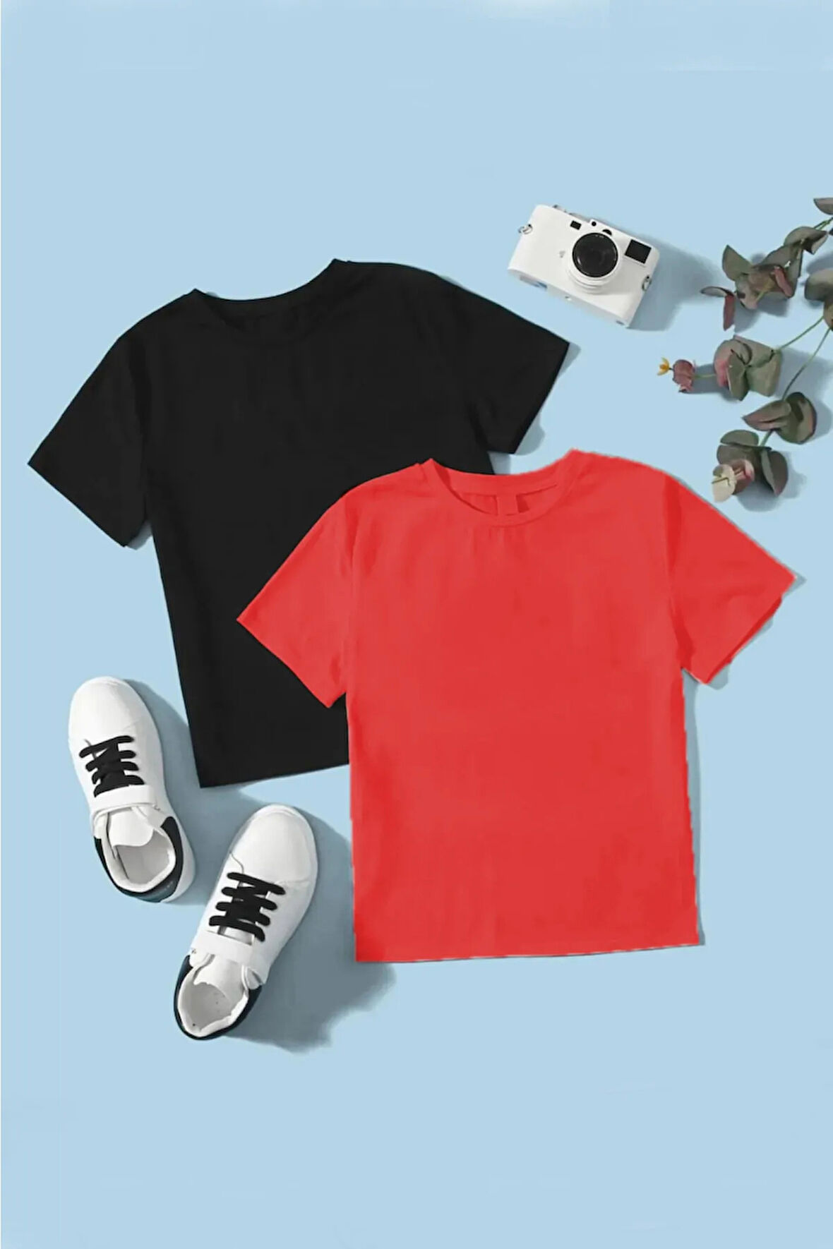 Uyguntarz Çocuk 2'li Pamuklu Rahat Kalıp Tshirt
