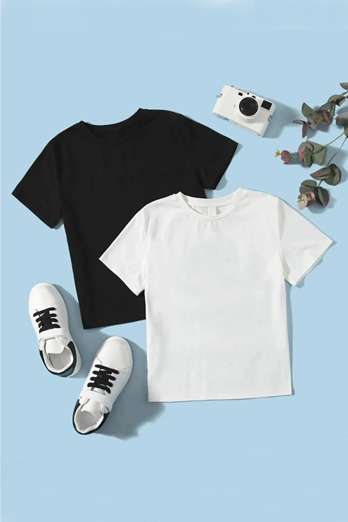 Uyguntarz Çocuk 2'li Pamuklu Rahat Kalıp Tshirt