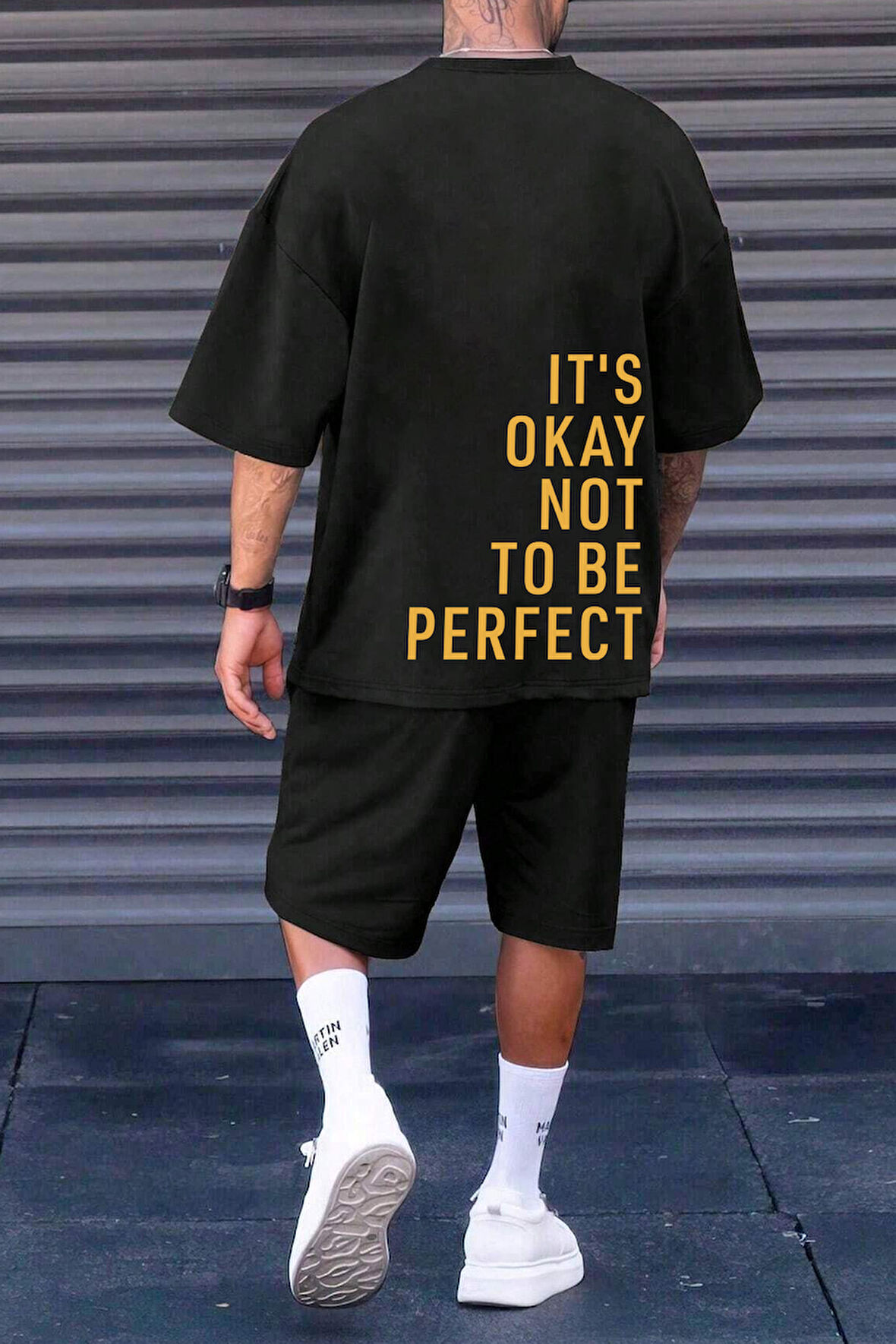 Uyguntarz Unisex It's Okay Baskılı Şort Takım
