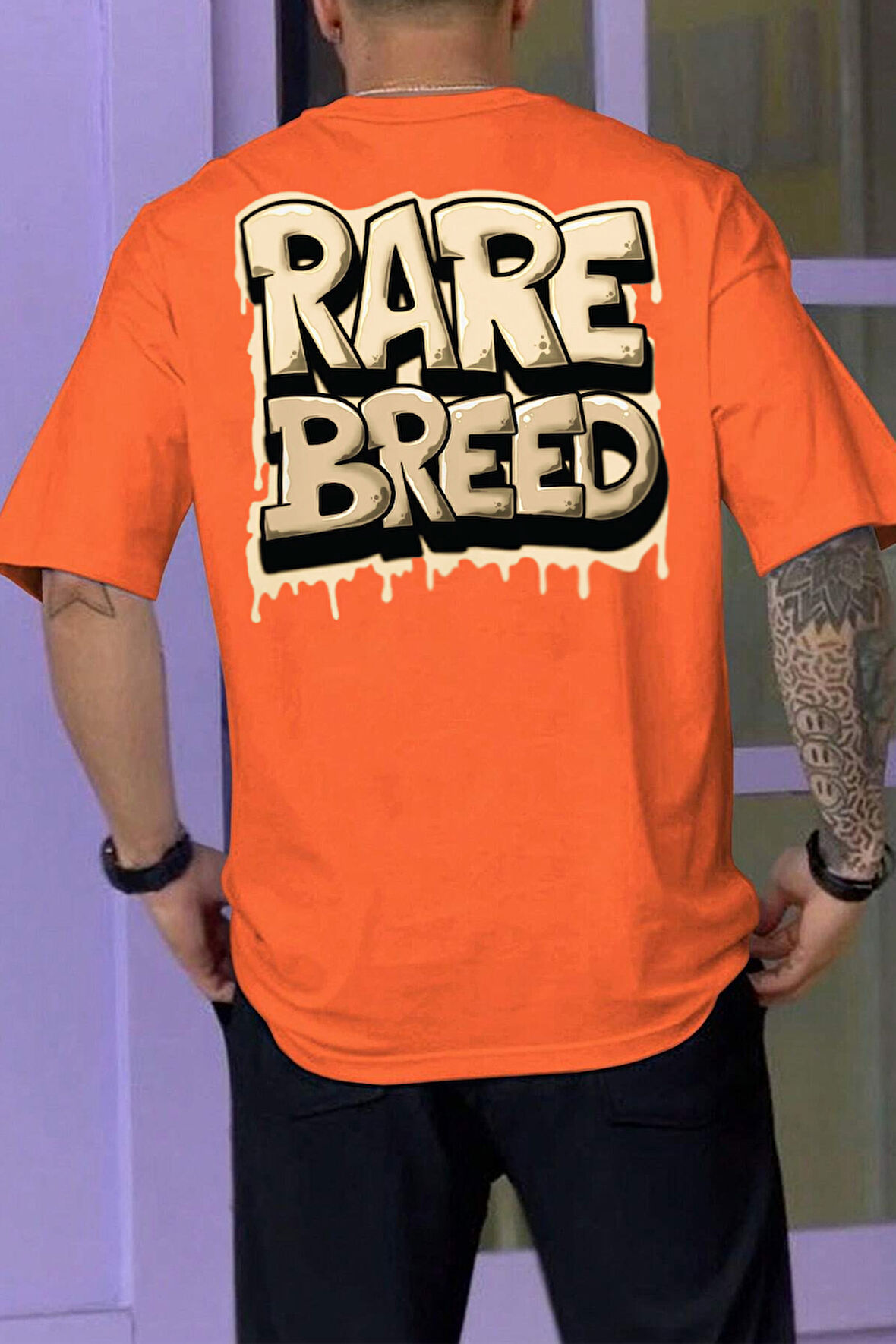 Uyguntarz Unisex Rare Breed Baskılı Tasarım Tshirt