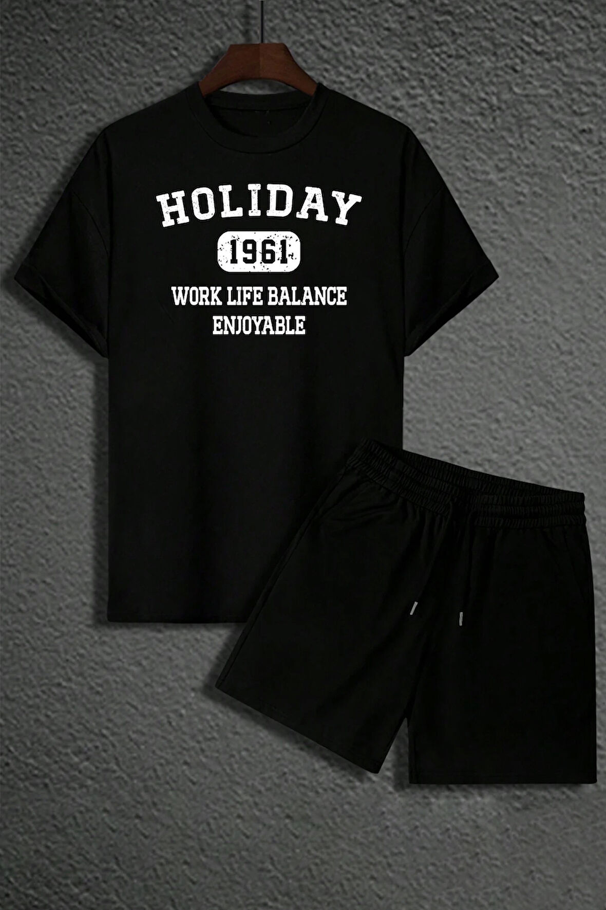 Uyguntarz Unisex Holiday Baskılı Şort Takım