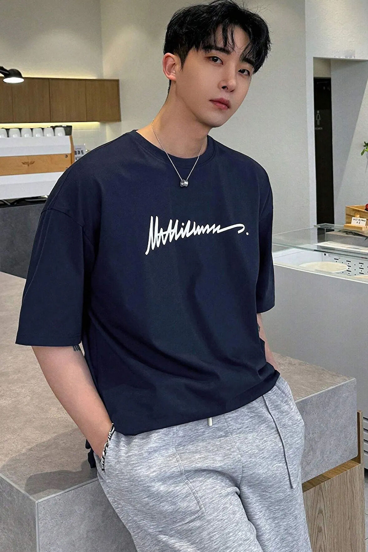 Uyguntarz Erkek Baskılı Oversize Tshirt