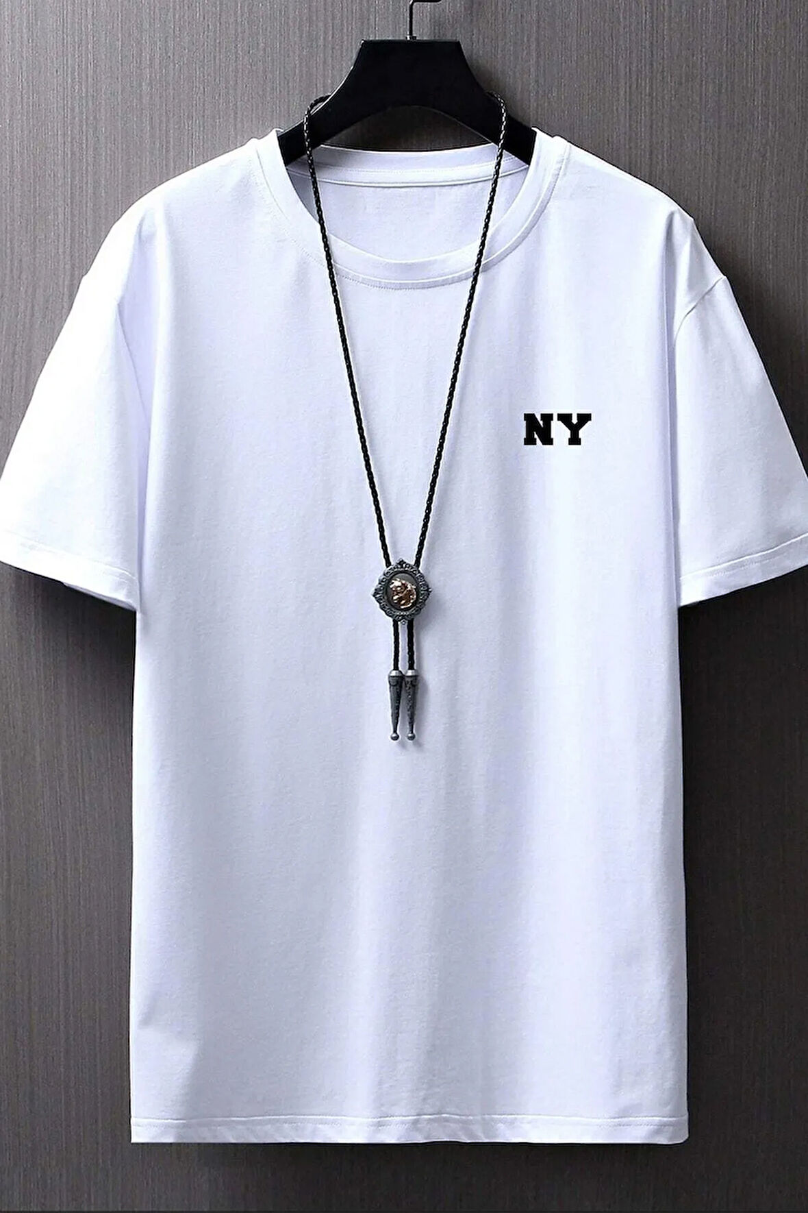 Erkek Ny Baskılı Oversize Tshirt