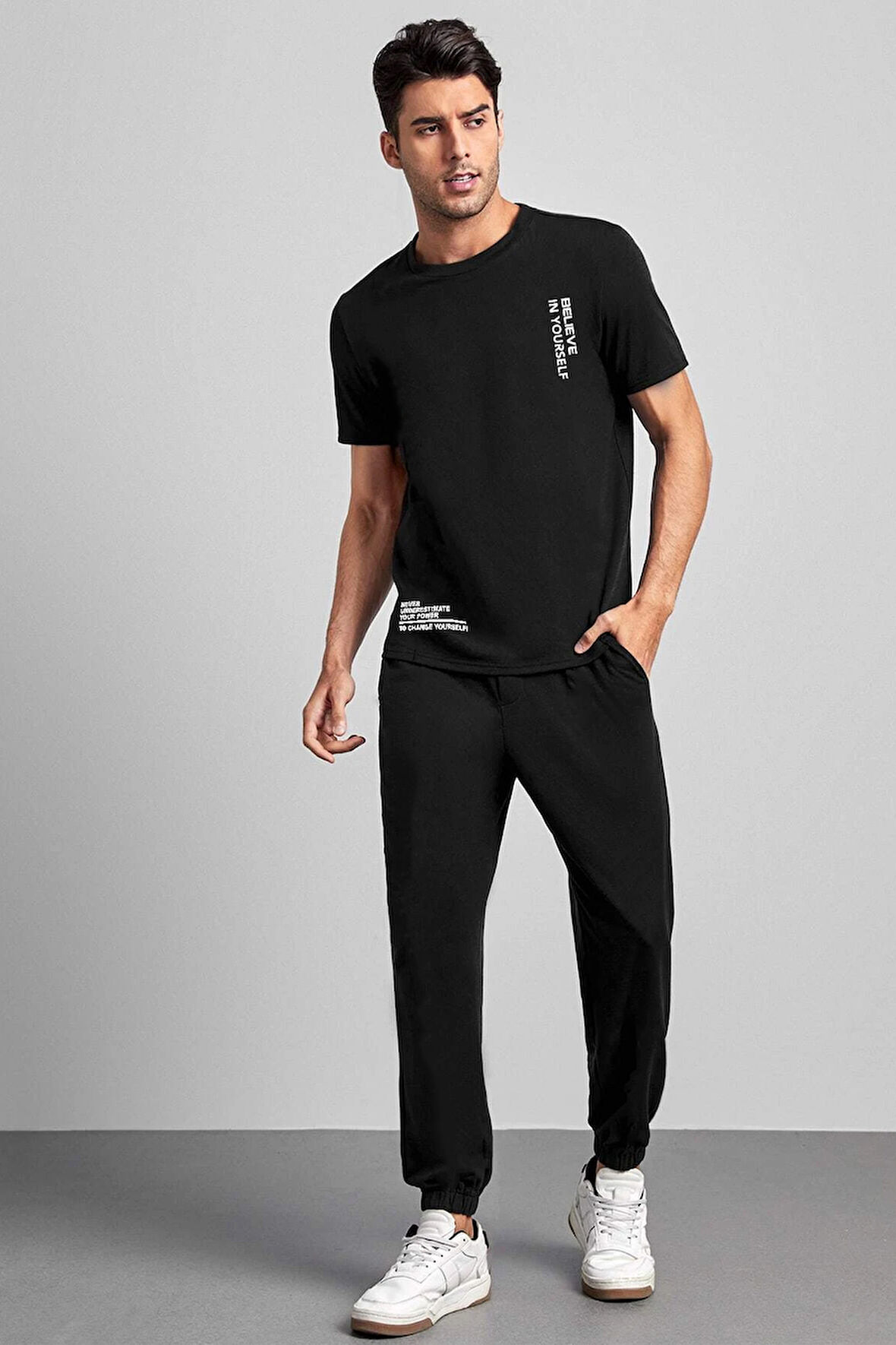 Uyguntarz Unisex Belive in Your Self Baskılı Eşofman Takımı