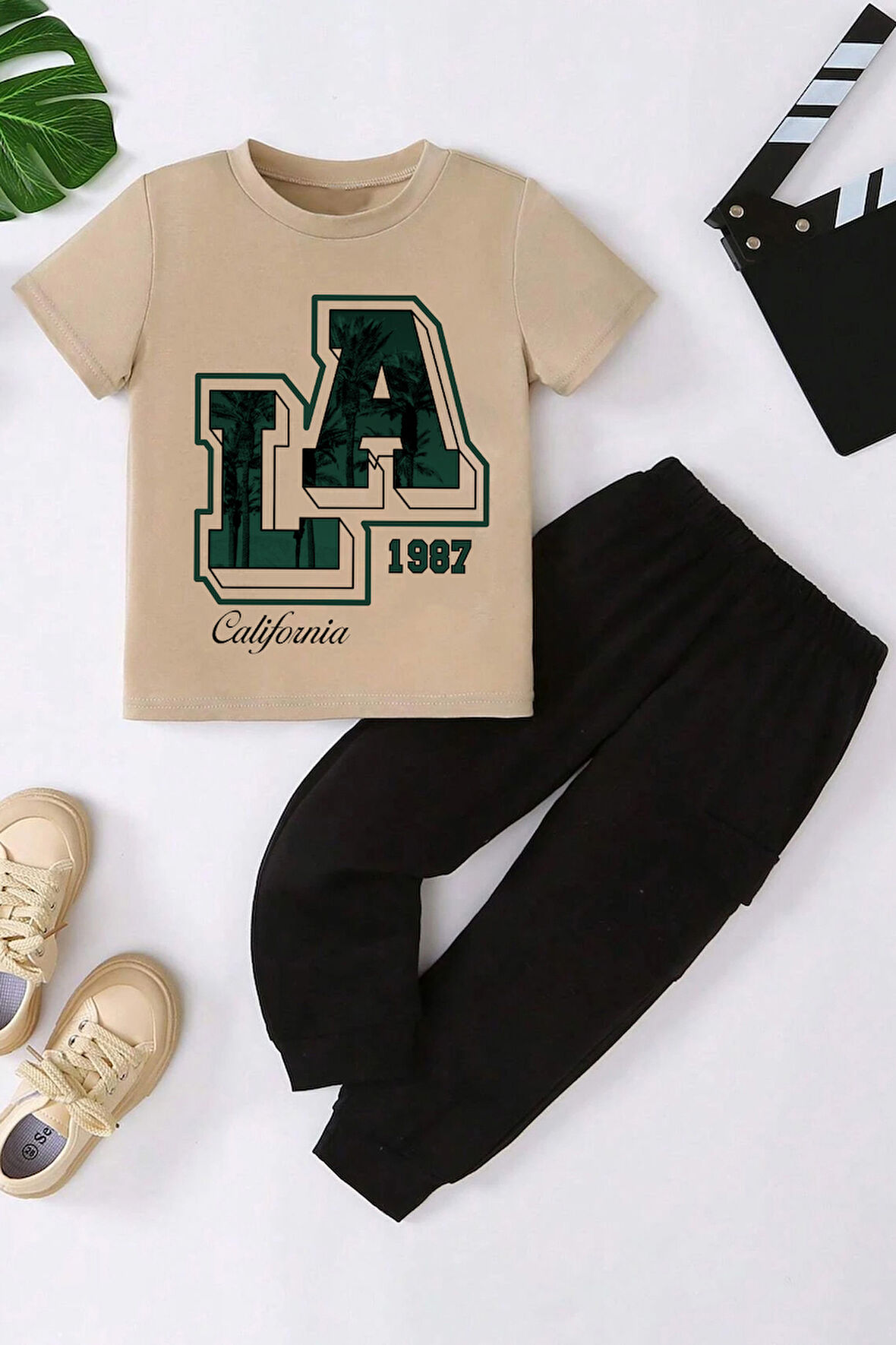 Uyguntarz Çocuk Los Angles Baskılı Alt - Üst Eşofman Takımı