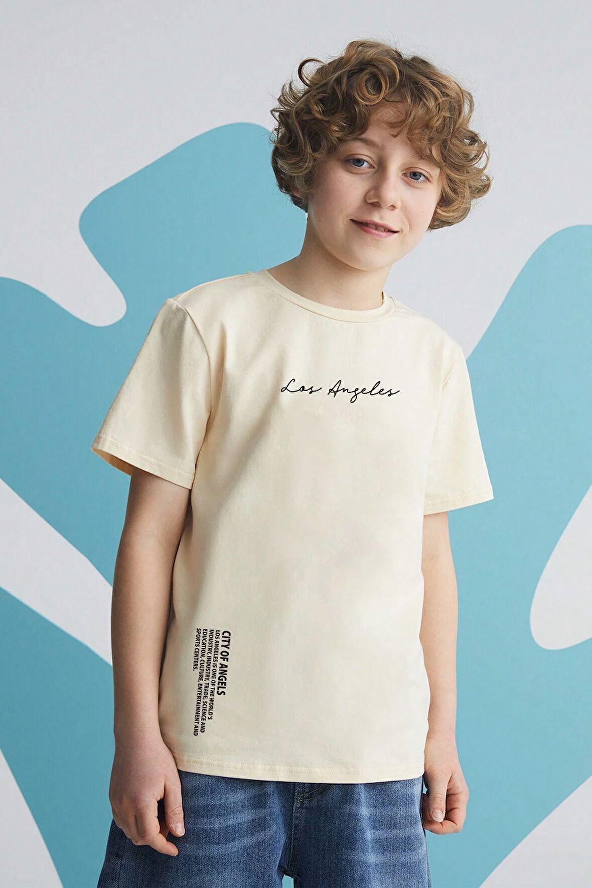 Uyguntarz Çocuk Los Angles Baskılı Pamuklu Tshirt