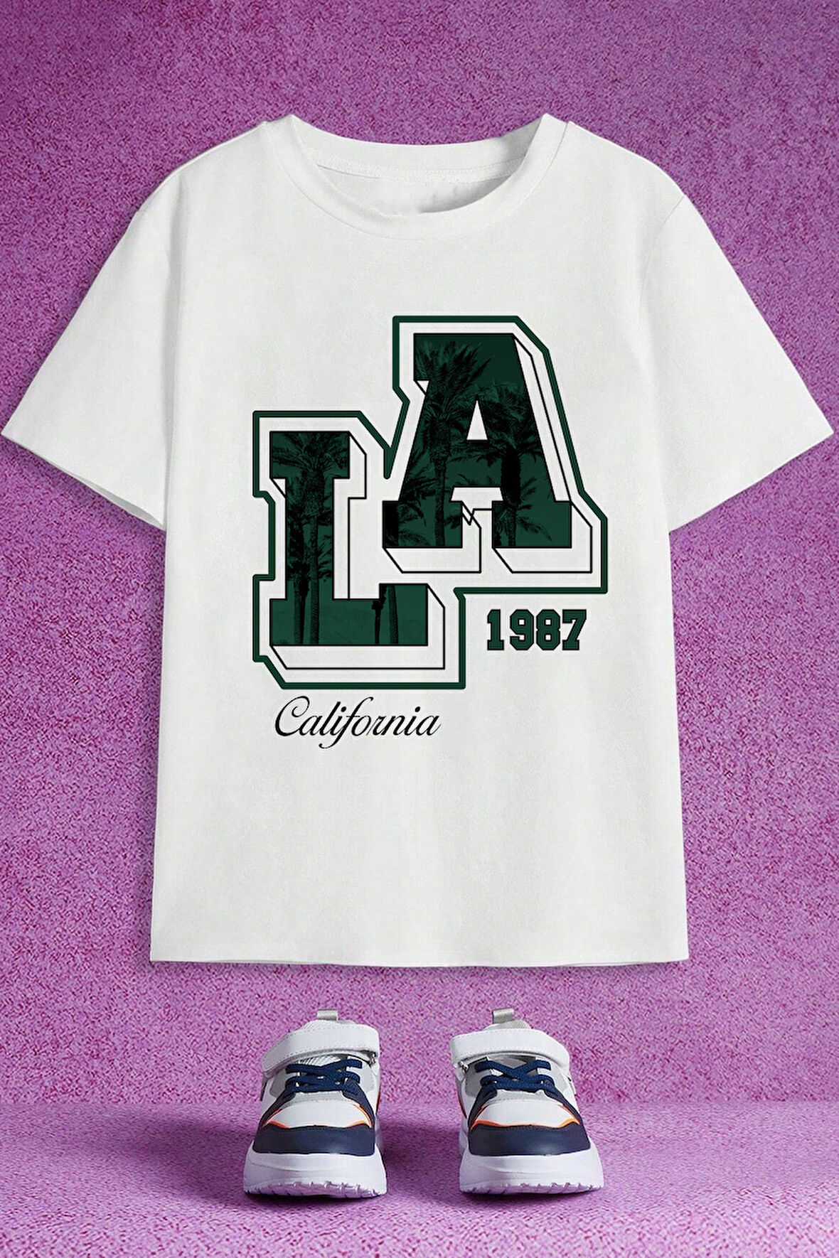 Uyguntarz Çocuk California Baskılı Pamuklu Tshirt